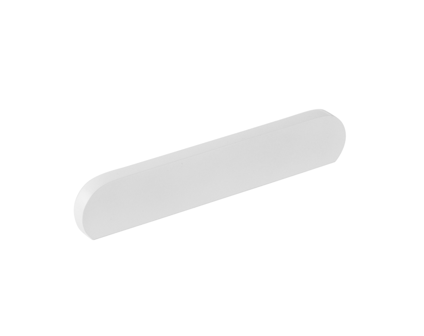 Matte White "Bit" Rounded Drawer Pulls and Cabinet Knobs