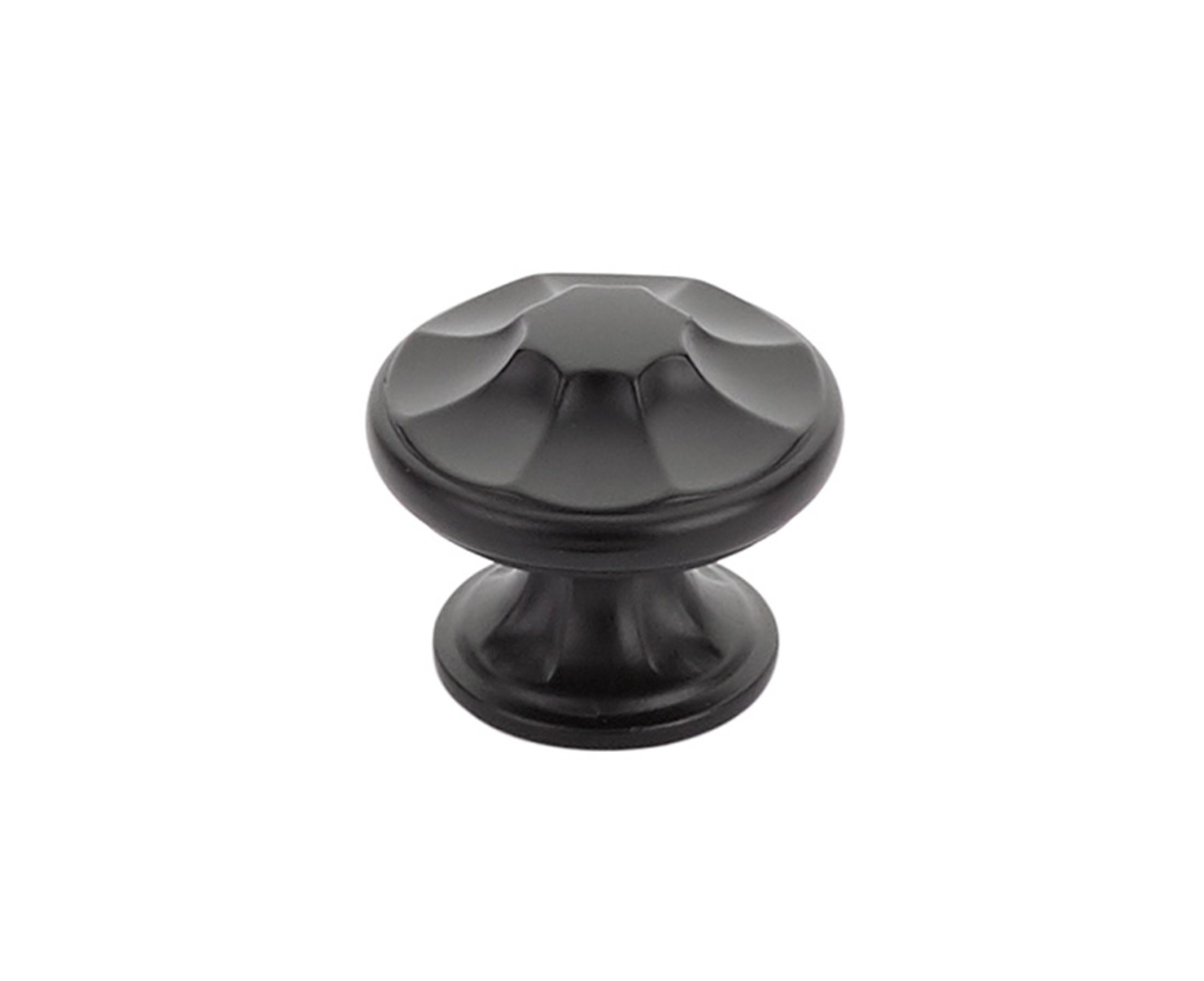 Matte Black "Regal" Cabinet Knobs and Drawer Pulls