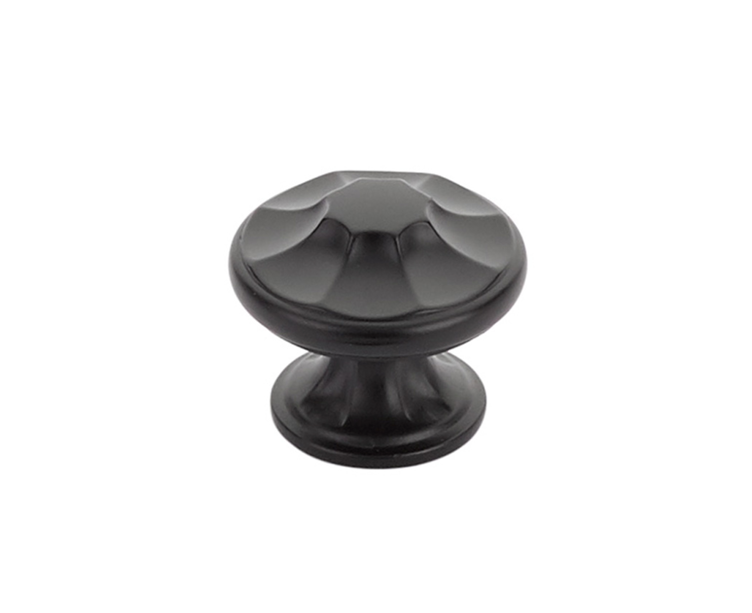 Matte Black "Regal" Cabinet Knobs and Drawer Pulls - Industry Hardware