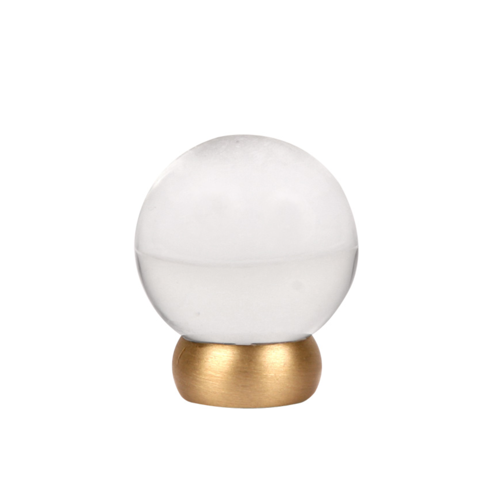 Round Lew's Hardware 66-401 Brass and Glass Cabinet Knob | Knobs
