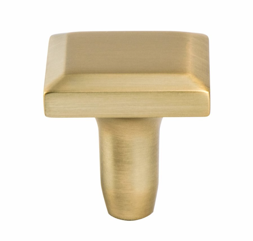 Satin Brass "Trane" Drawer Pulls and Knob | Pulls