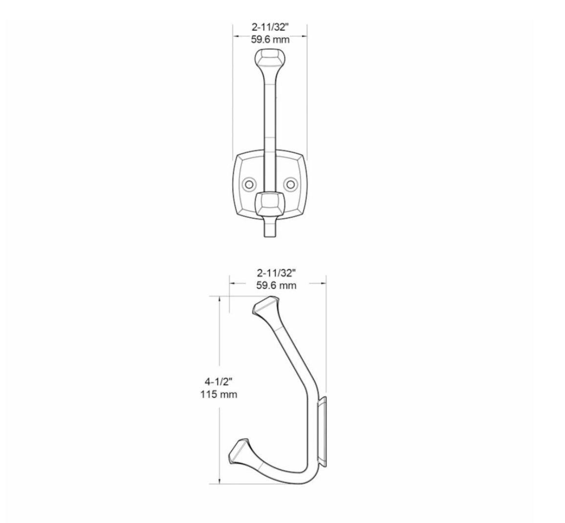 Satin Nickel "Faye" Wall Hook | Hook