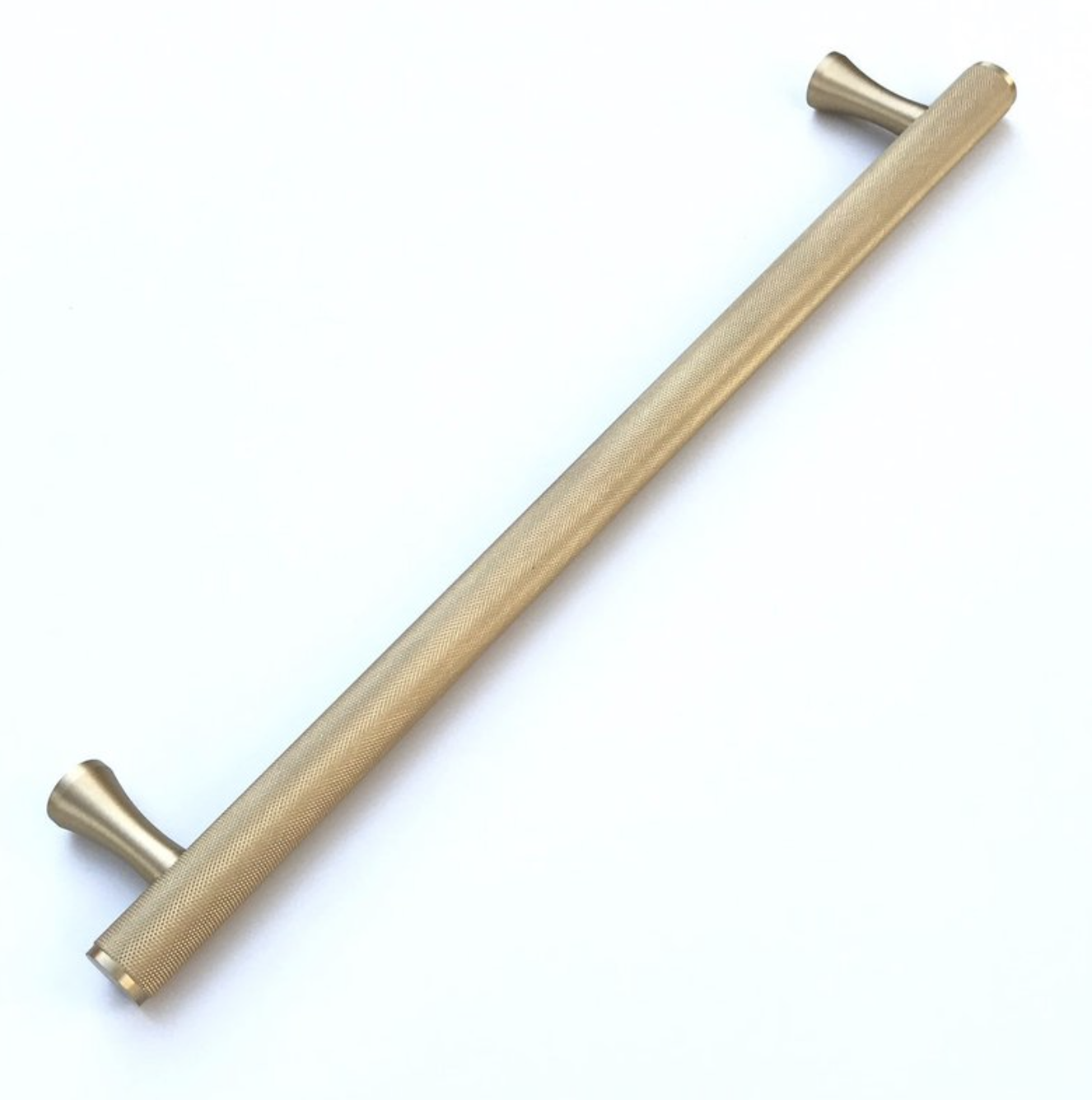 Brass Solid "Texture" Knurled Drawer Pulls and Knobs in Satin Brass | Pulls