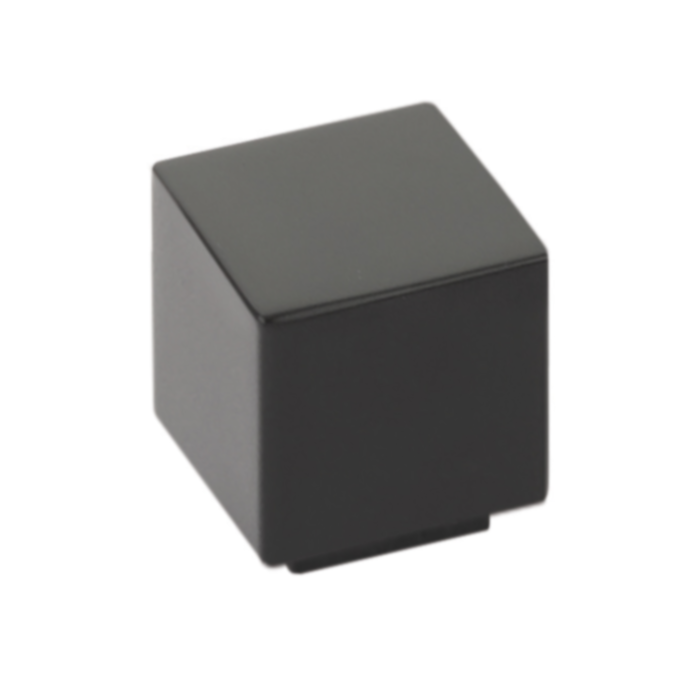 Modern Rectangular "Allerton" Square Knob in Matte Black