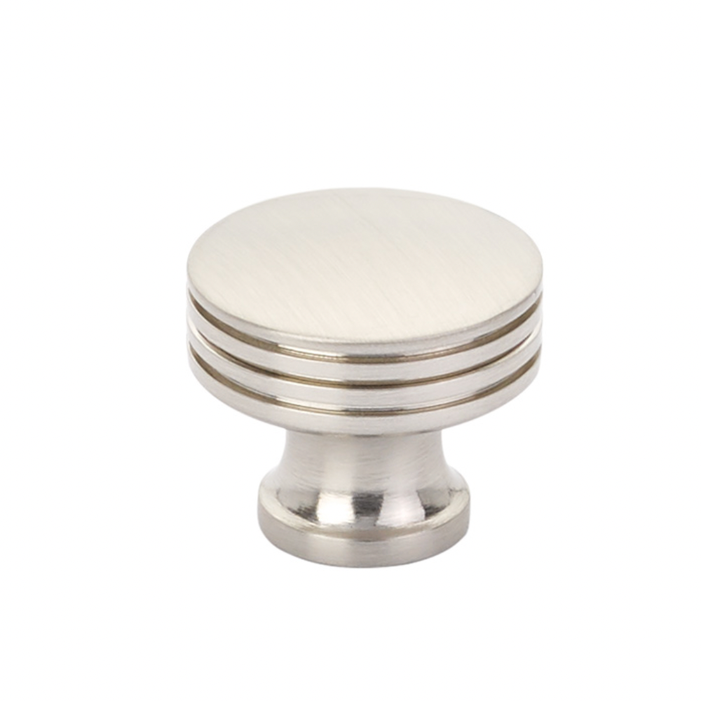 Brushed Nickel "Moderna" Cabinet Drawer Pulls and Cabinet Knobs - Forge Hardware Studio