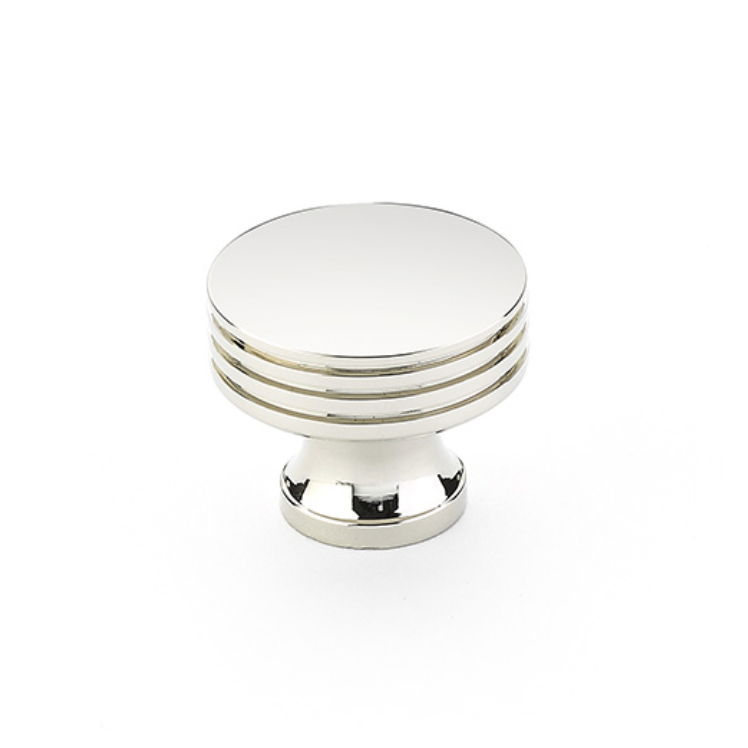 Polished Nickel "Moderna" Drawer Pulls and Cabinet Knobs - Forge Hardware Studio