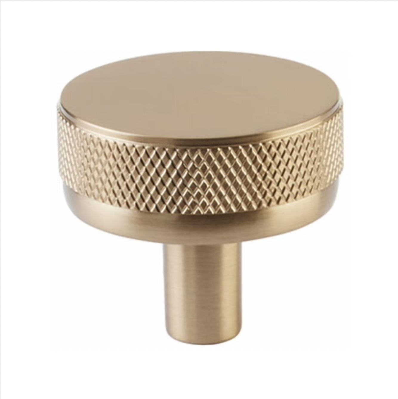 Knurled "U-Shaped" Champagne Bronze Cabinet Knobs and Drawer Pulls - Forge Hardware Studio