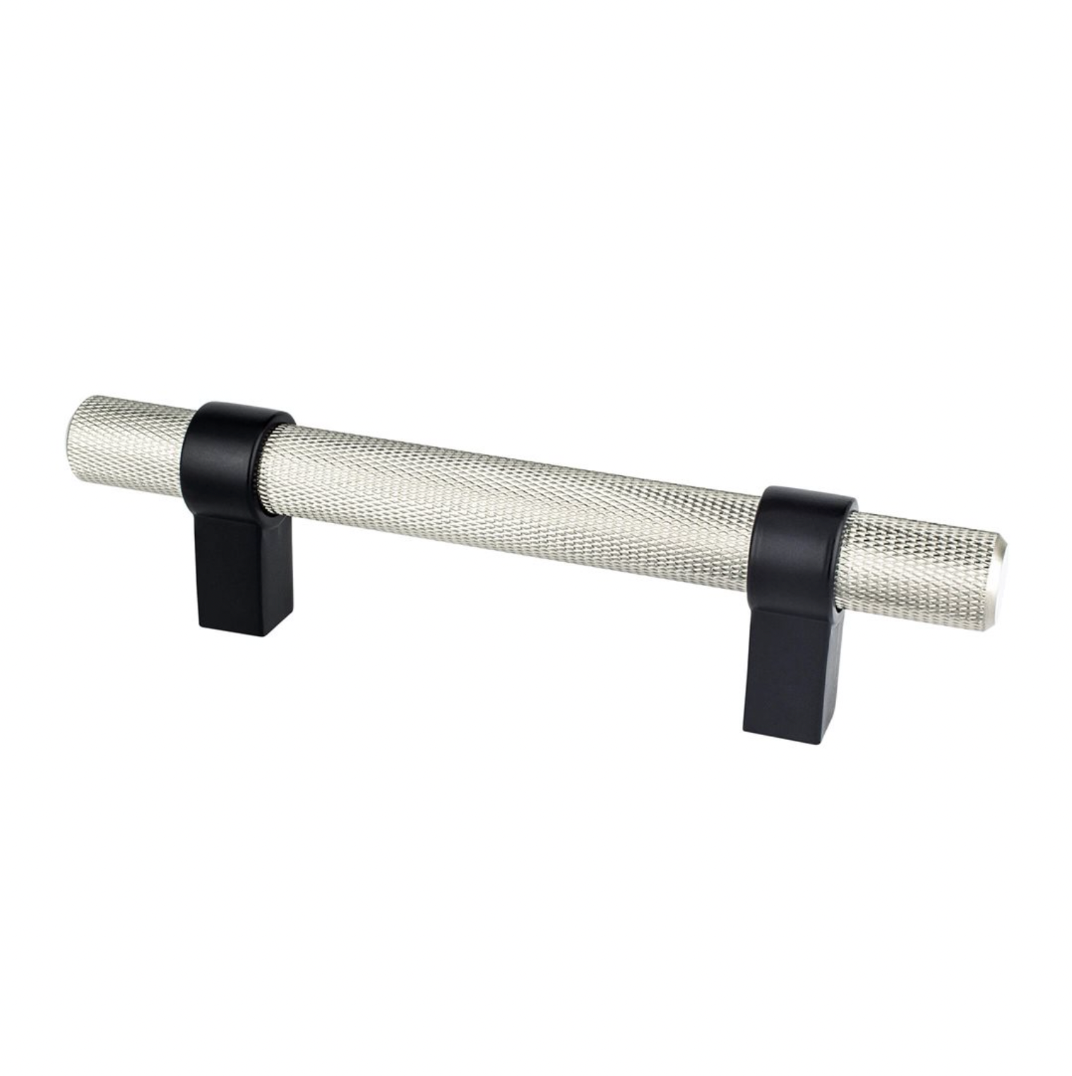 Knurled "Shine" Matte Black and Brushed Nickel Cabinet Knobs and Drawer Pulls - Forge Hardware Studio