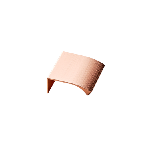 Tab Brushed Copper "Edge" Finger Drawer Pulls - Industry Hardware