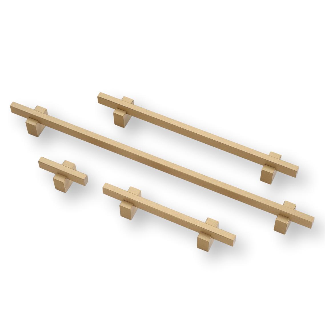 Lew's Two Tone Series Knobs and Handles Brushed Brass - Industry Hardware