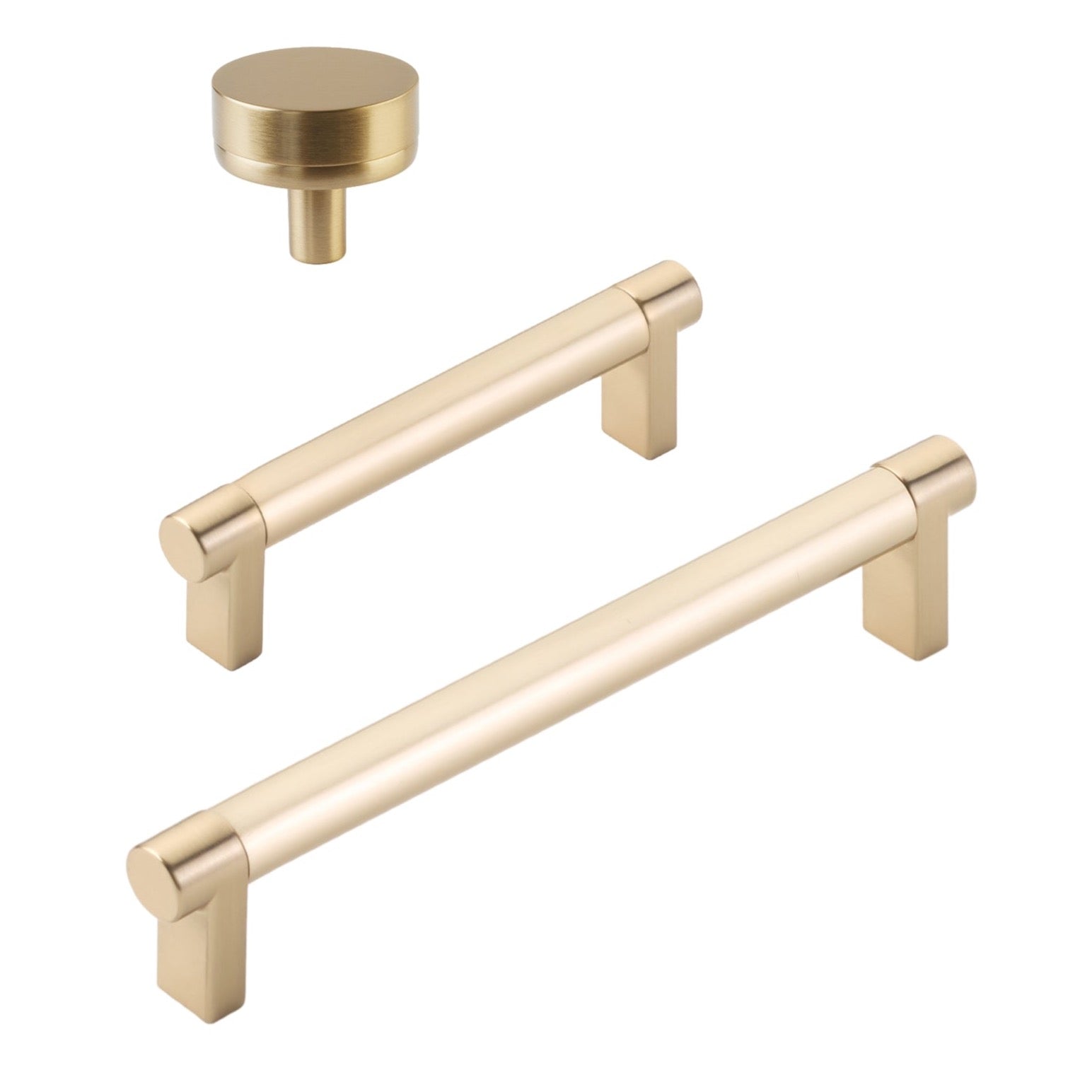Smooth "Converse No.2" Champagne Bronze Cabinet Knobs and Drawer Pulls - Industry Hardware
