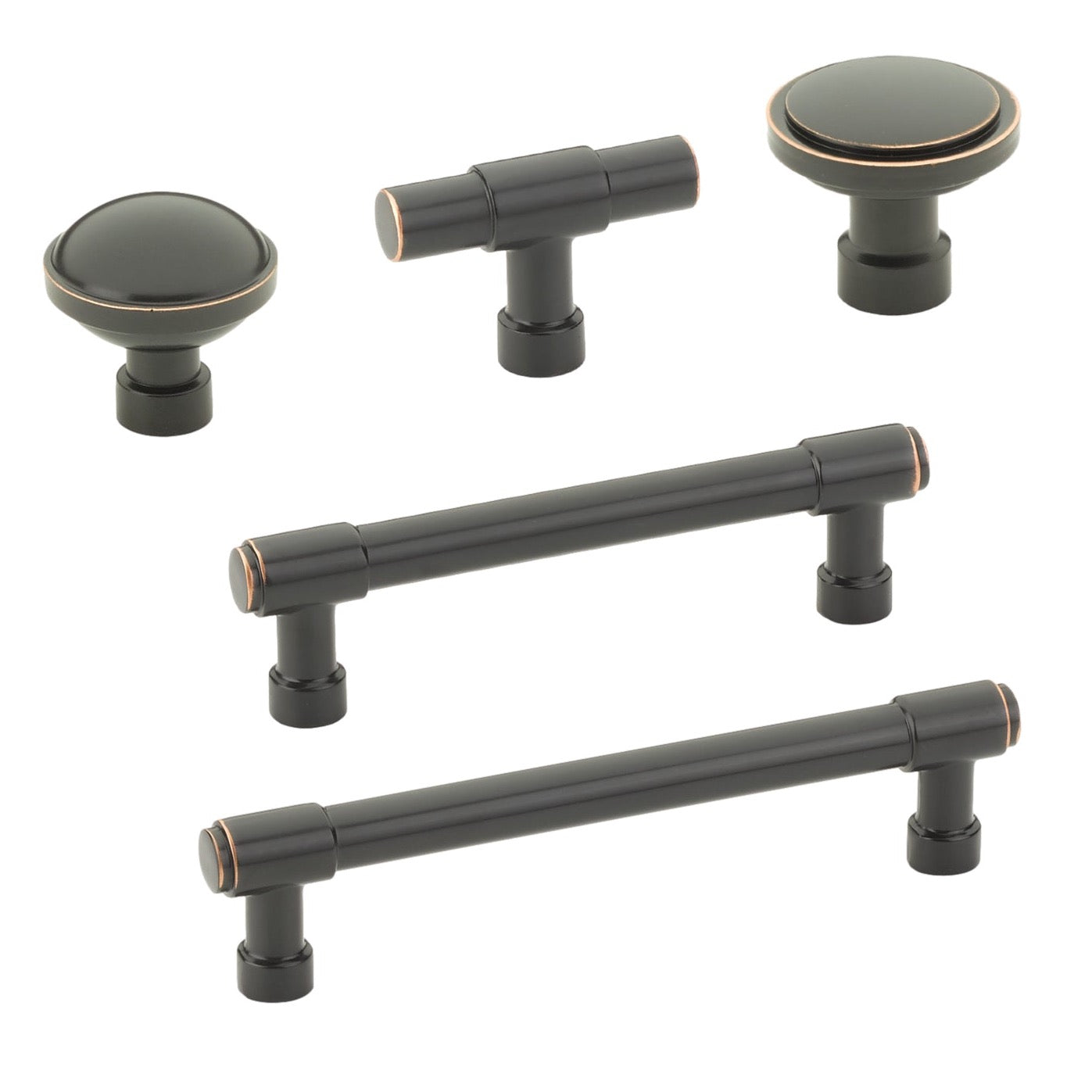 Oil Rubbed Bronze "Industry" Cabinet Knobs and Drawer Pulls - Industry Hardware