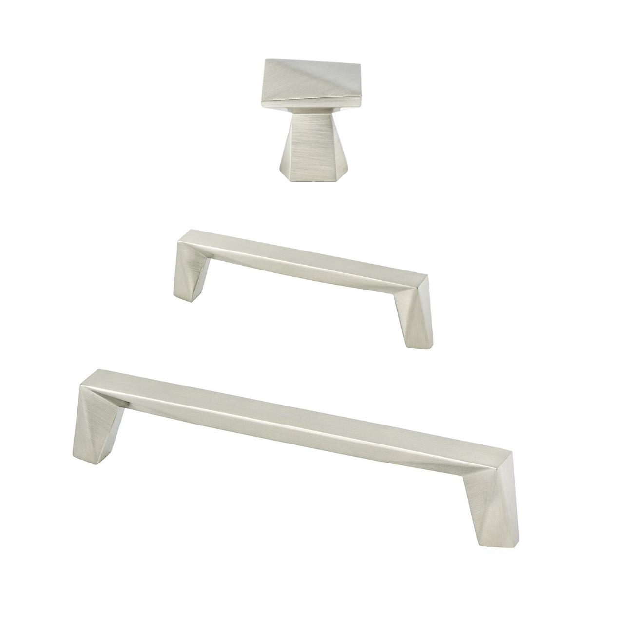 Brushed Nickel "Wade" Drawer Knob and Drawer Pulls | Pulls