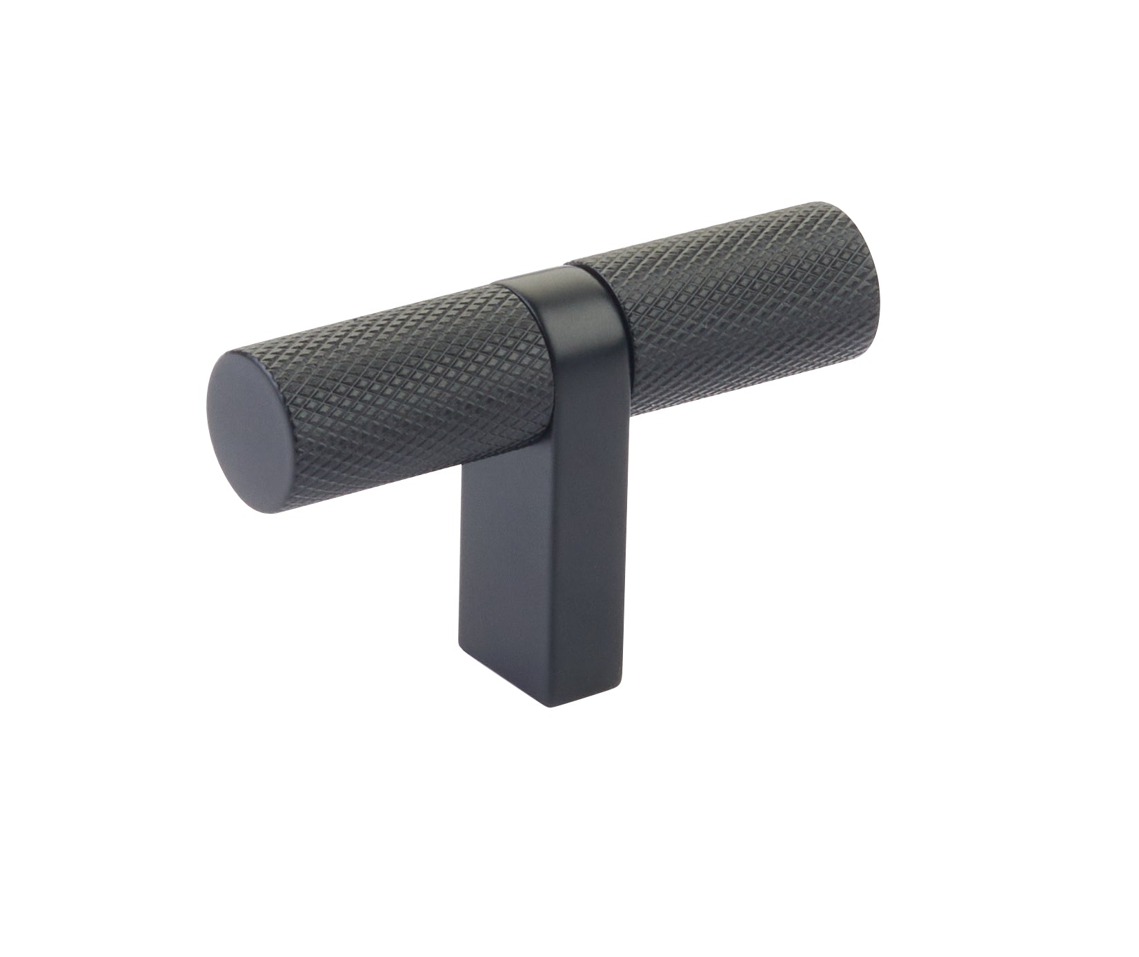 Knurled Select T-Bar Matte Black Cabinet Knobs and Drawer Pulls - Industry Hardware