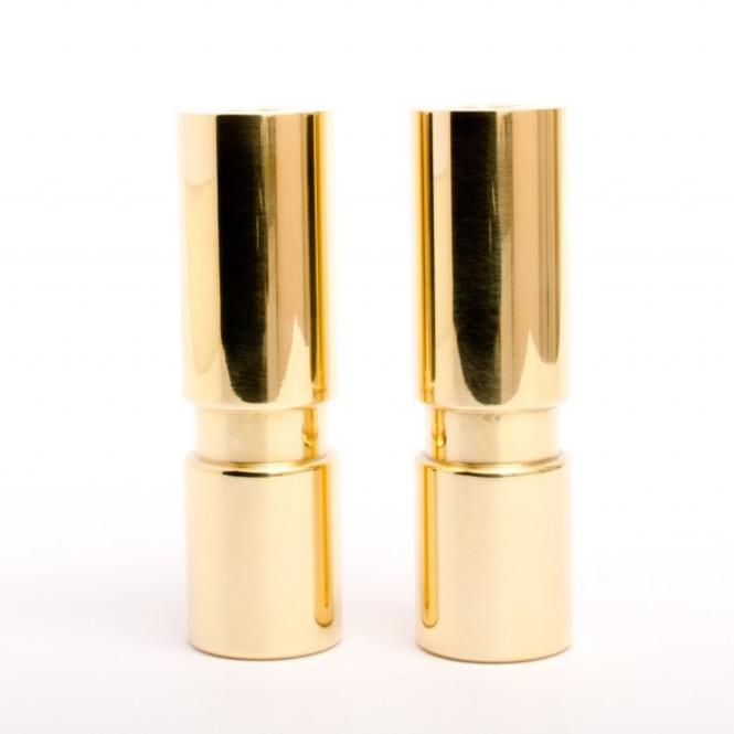 Set of 2 Medium Mid-century Modern Furniture Legs Replacement Legs in Polished Brass