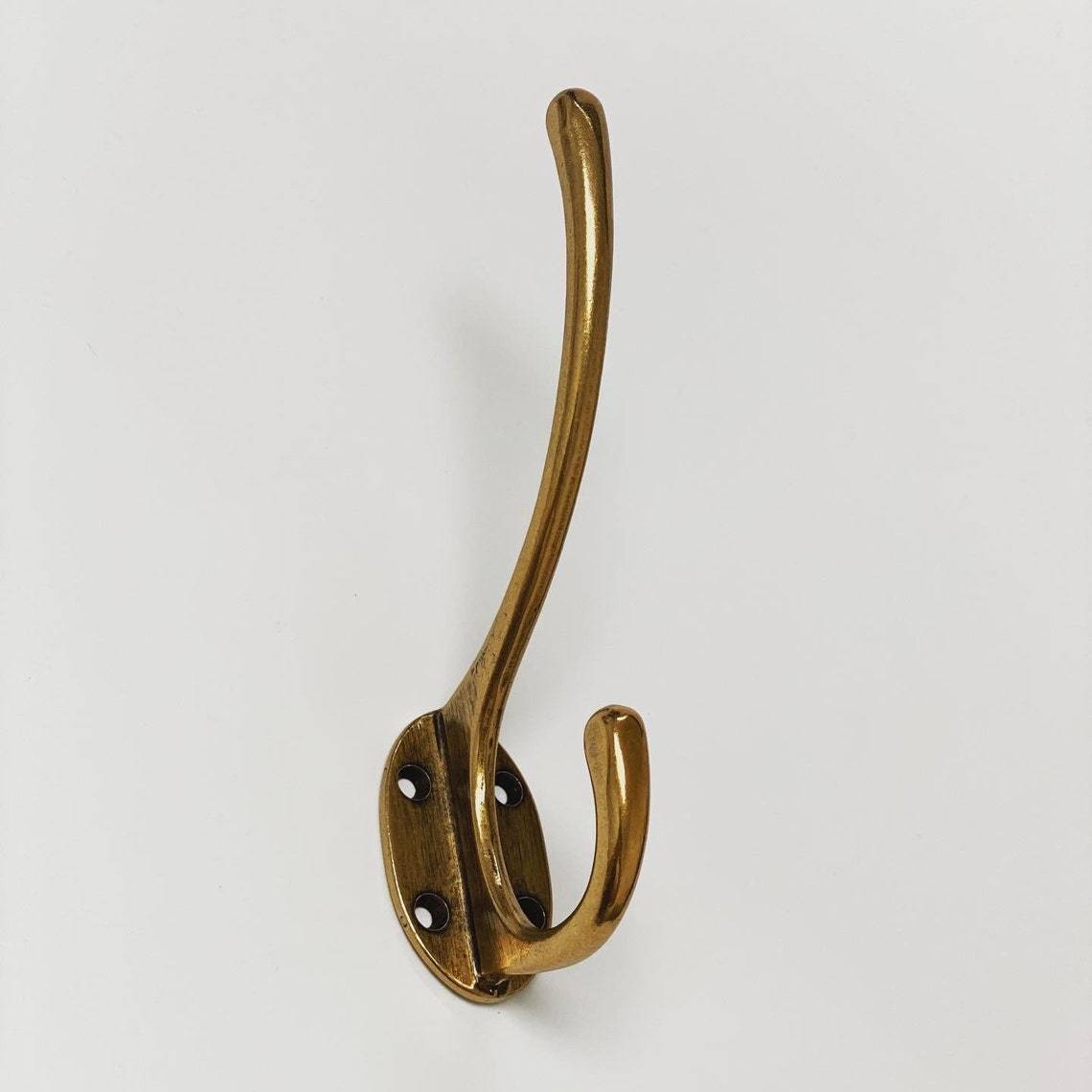 Antique Brass "Capri" Large Modern Wall Hat and Coat Hook | Hook