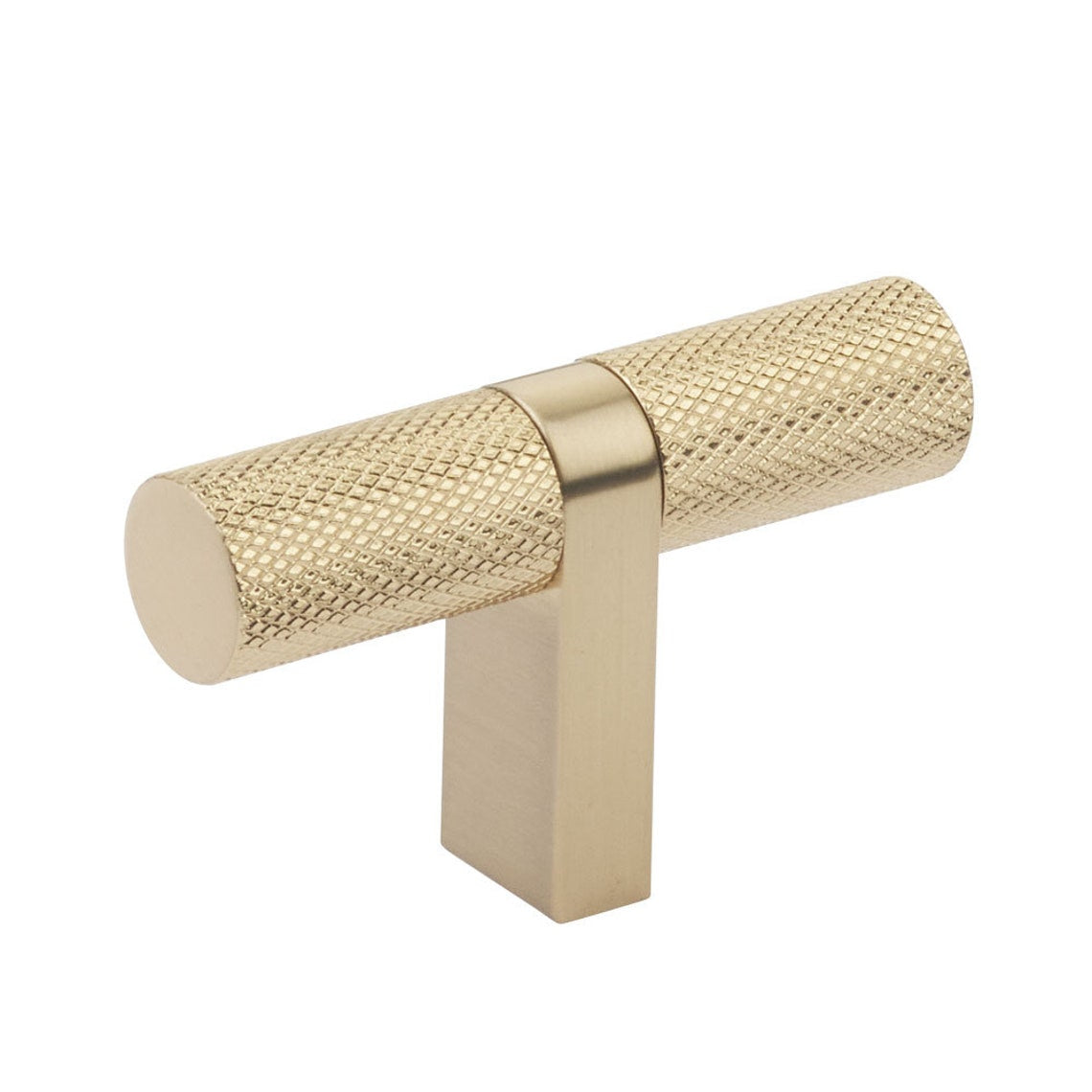 Knurled Select T-Bar Champagne Bronze Cabinet Knobs and Drawer Pulls - Industry Hardware