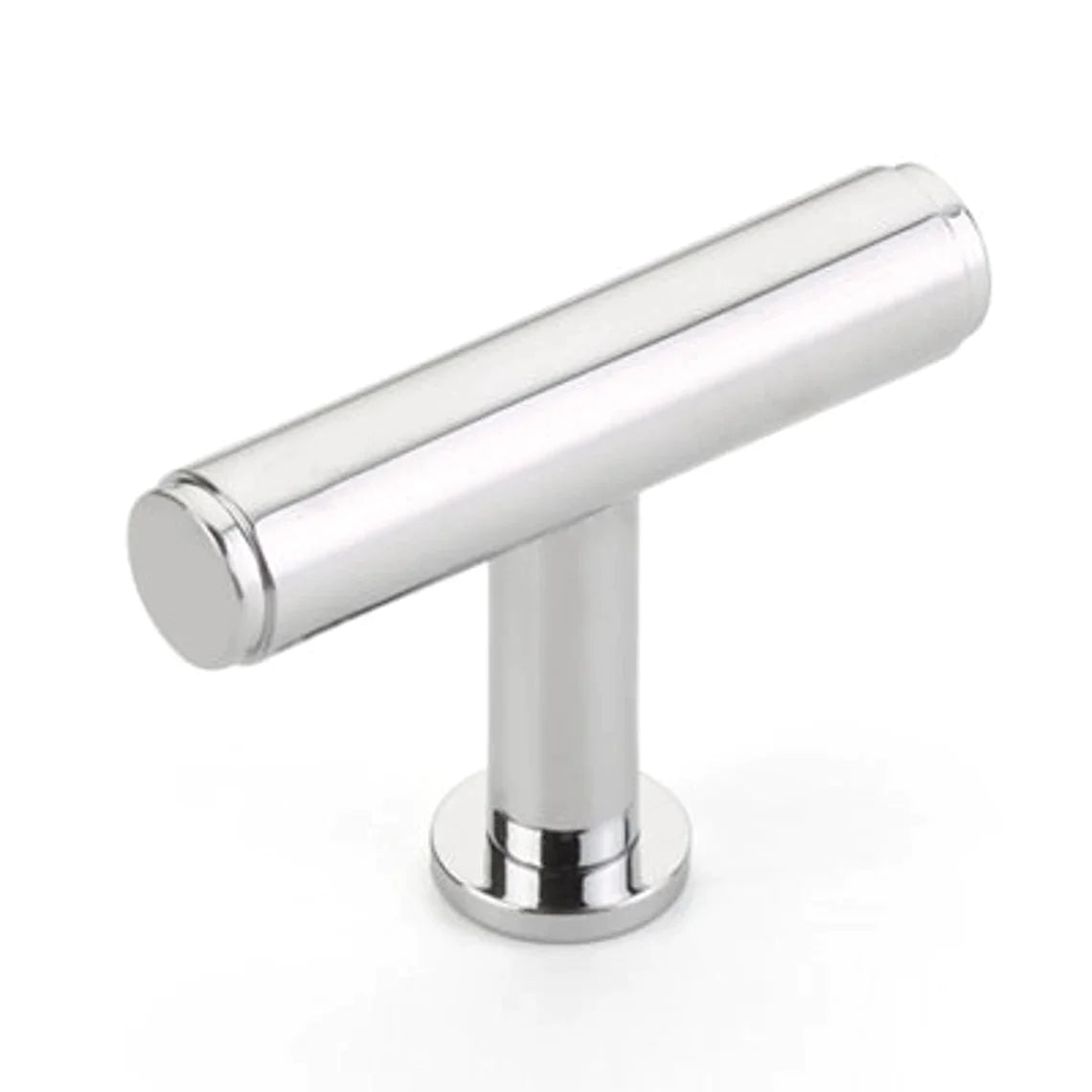 Polished Chrome "Maison No. 2" Smooth Drawer Pulls and Cabinet Knobs with Optional Backplate - Forge Hardware Studio