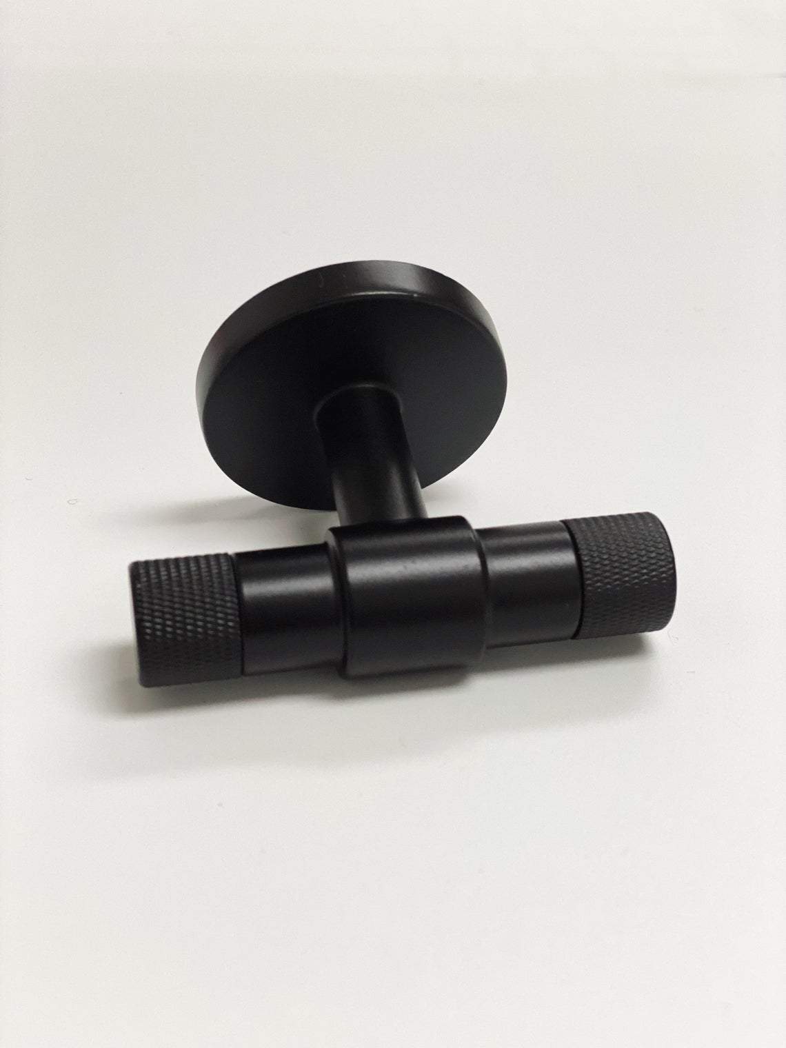 Matte Black "Kava" Knurled Modern Double Wall Hook Hat Towel Hook | Hook