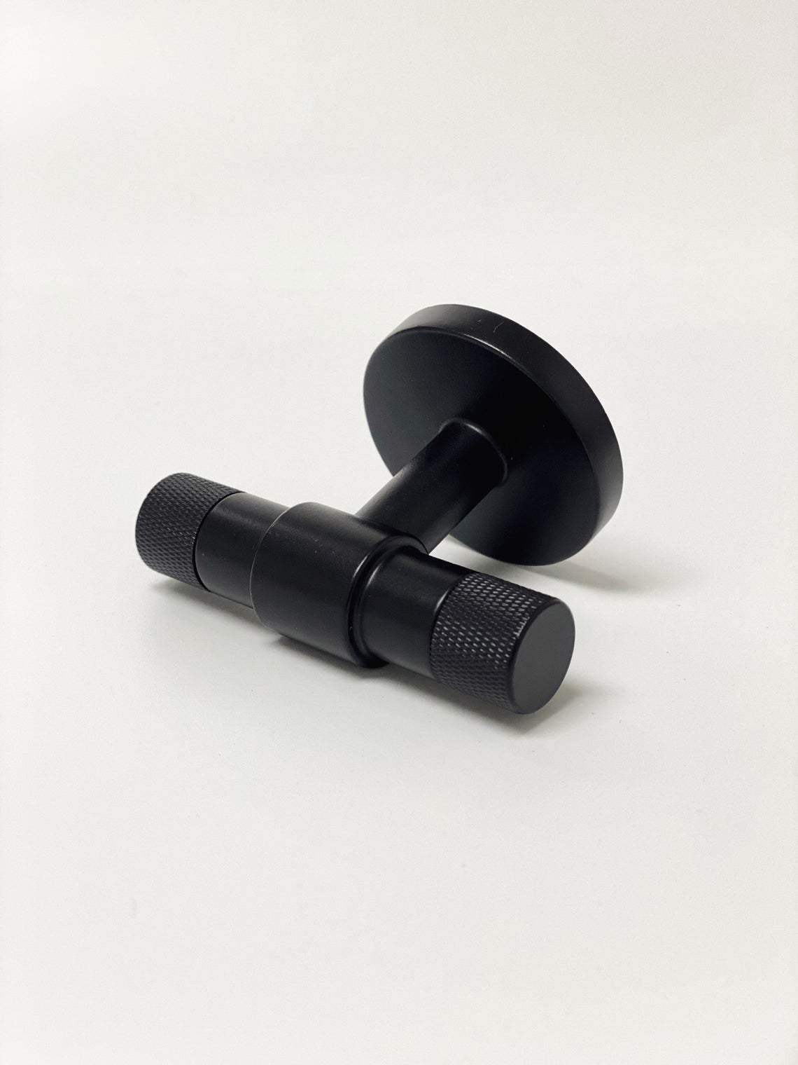 Matte Black "Kava" Knurled Modern Double Wall Hook Hat Towel Hook | Hook