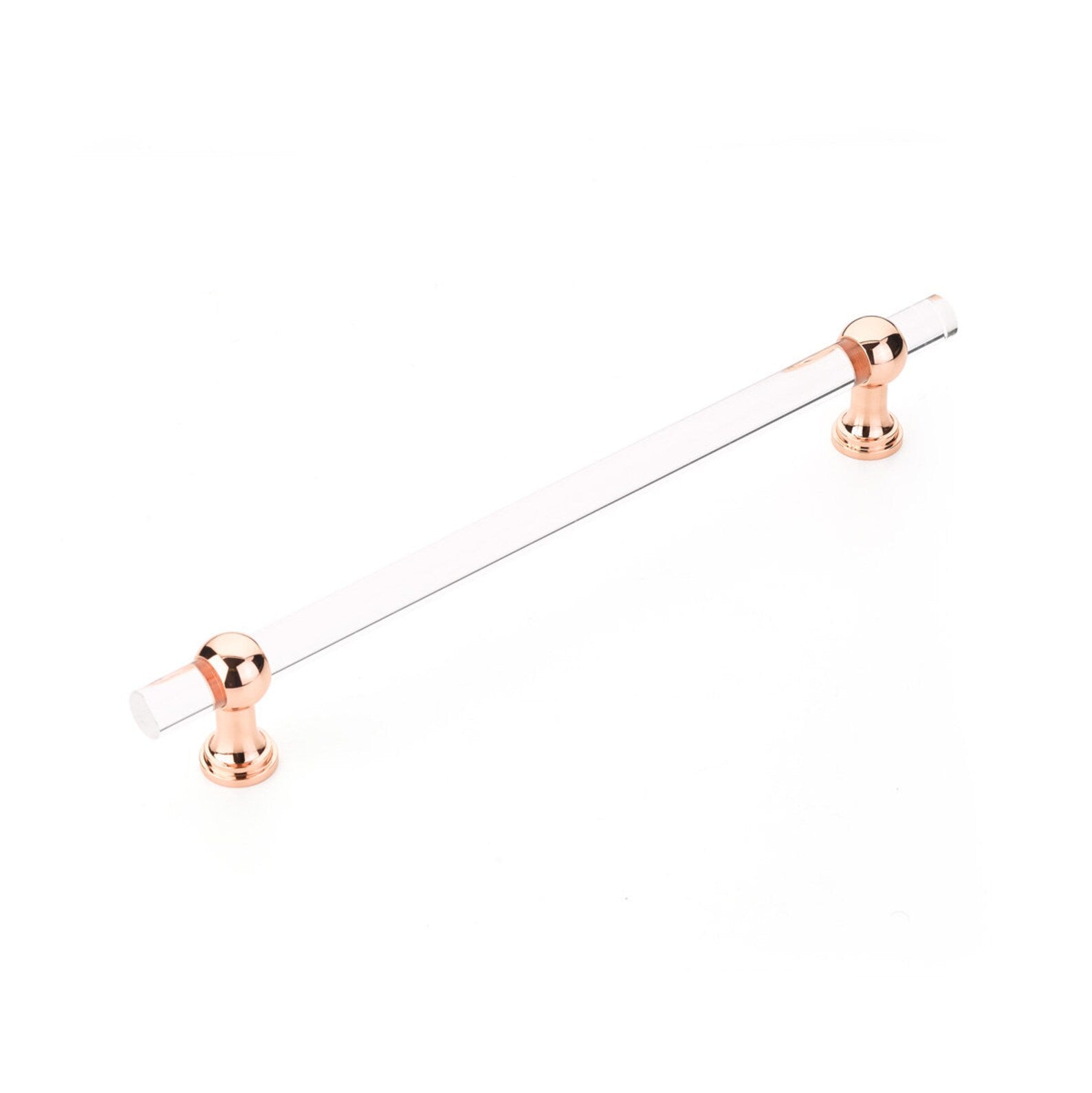 Polished Copper and Lucite "Gleam" Cabinet Knobs and Drawer Pulls (Adjustable) - Forge Hardware Studio