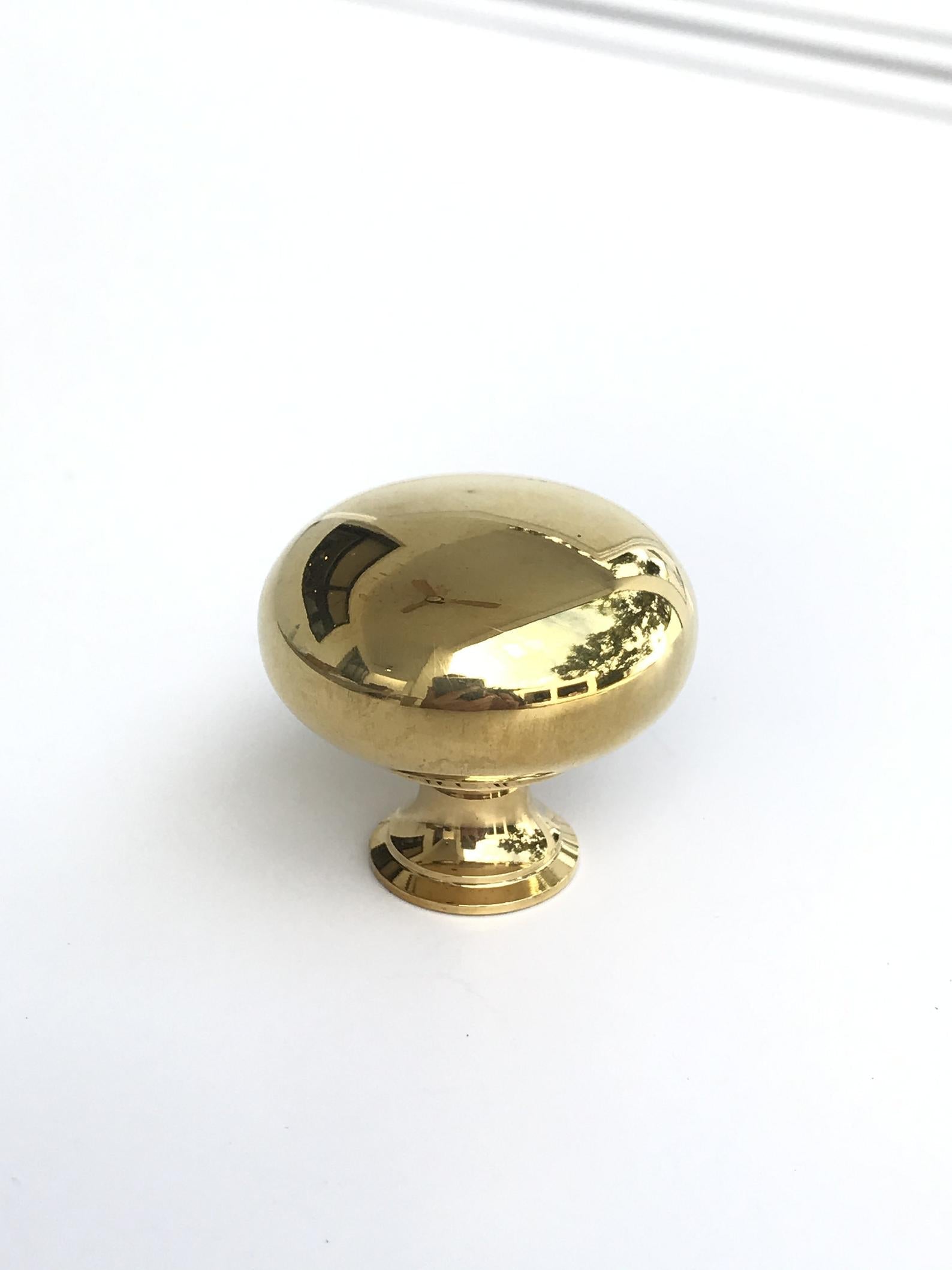 Unlacquered Brass "Eloise" Round Cabinet Knob - Kitchen Drawer Pull | Knobs