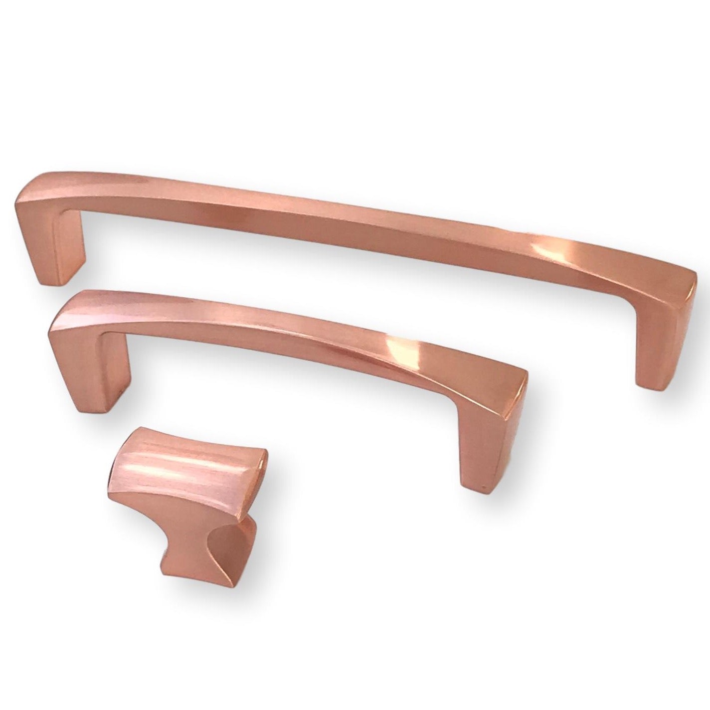 Satin Copper "Kent" Drawer Pulls and Knob | Pulls