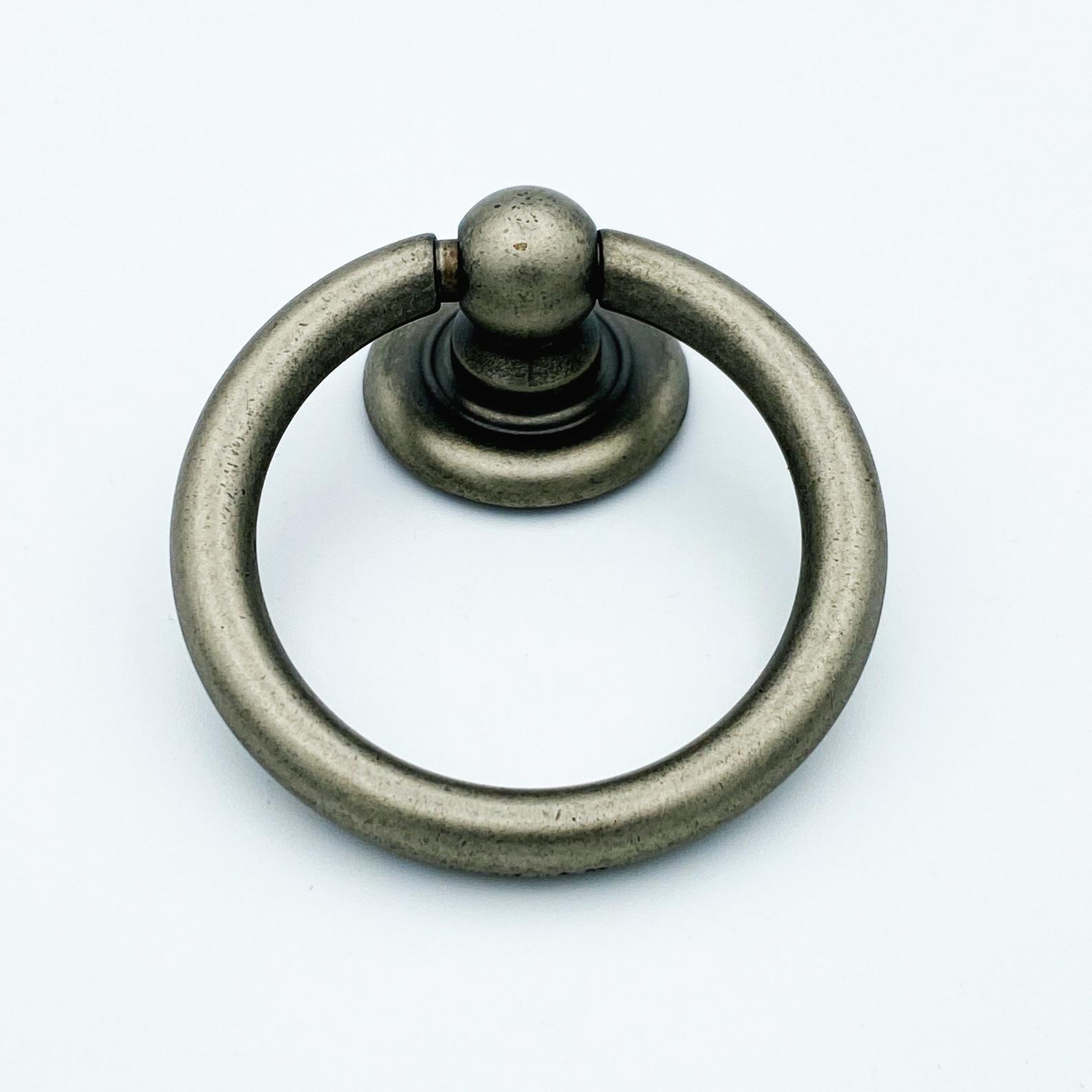 Plain Antique Silver Ring Pulls Hardware Cabinet Pull Drawer Pull | Pulls