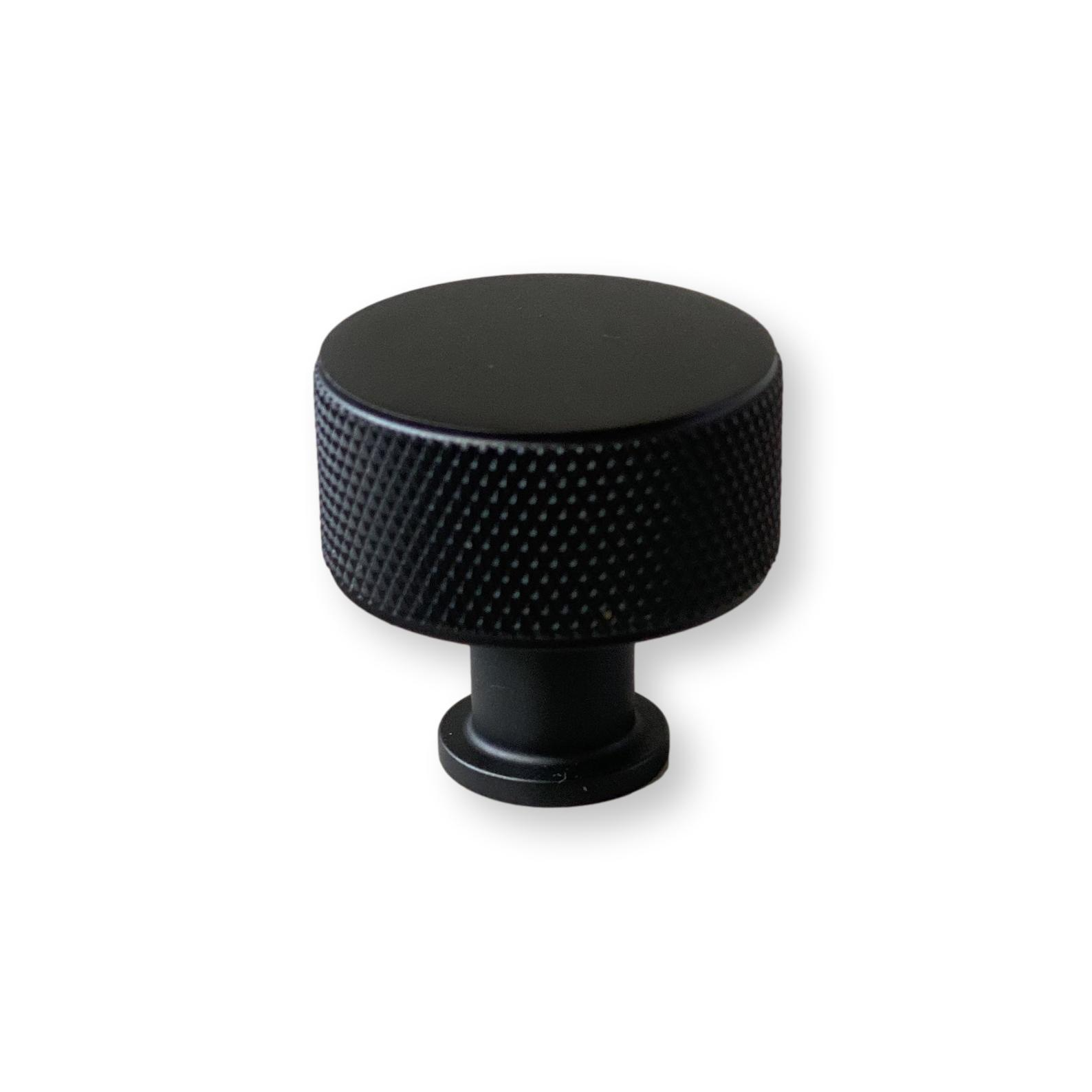 Knurled Matte Black Solid "Texture" Drawer Pulls and Knobs | Pulls