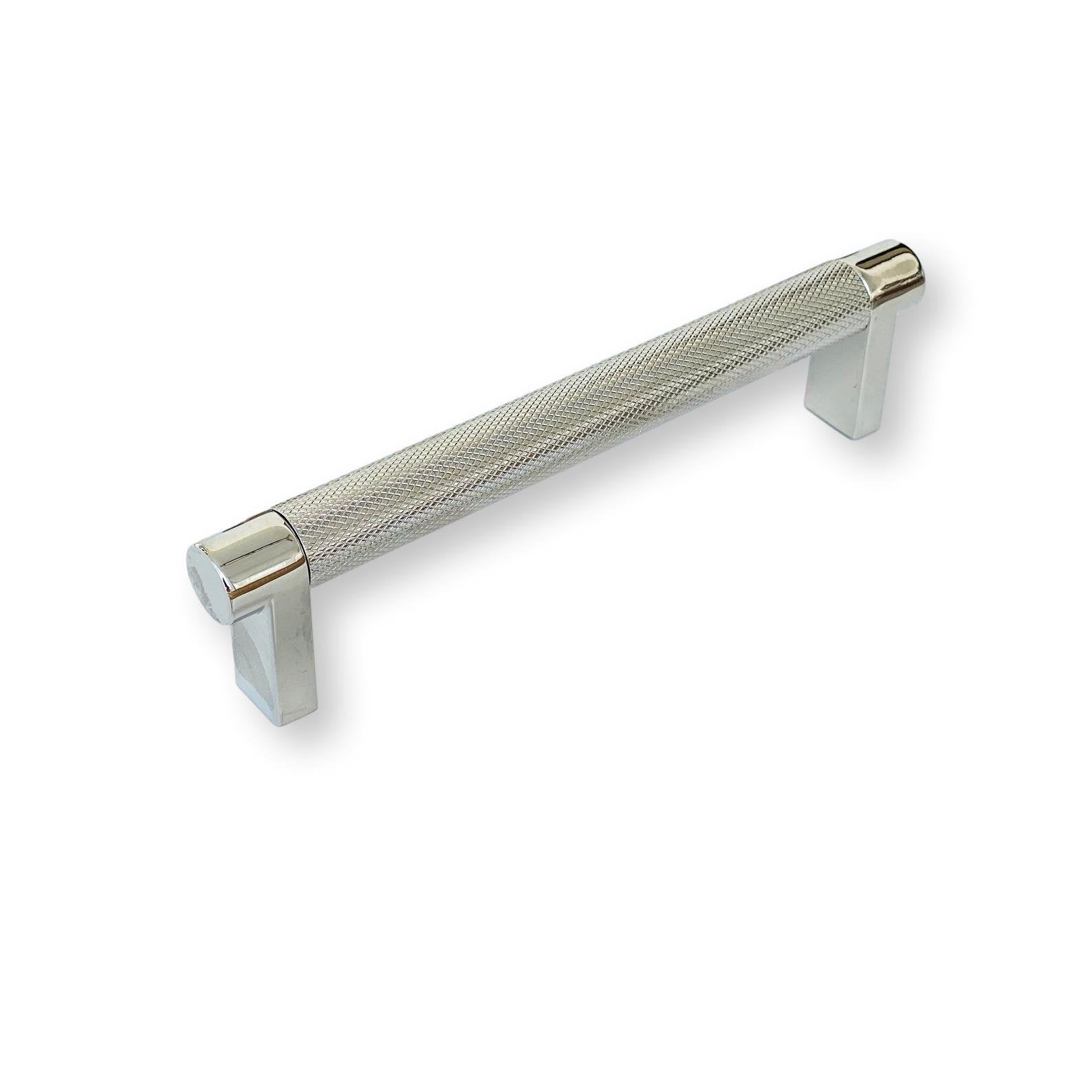 Knurled "U-Shaped" Champagne Bronze and Nickel Drawer Pulls - Forge Hardware Studio