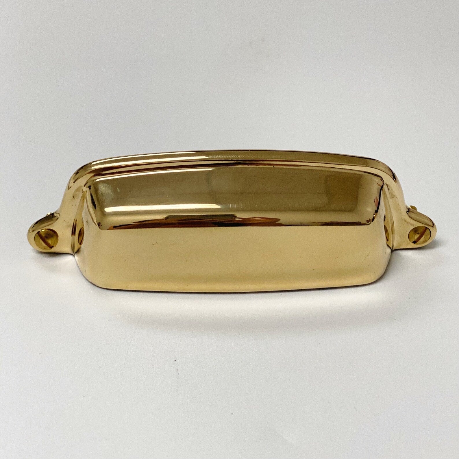 Unlacquered Brass "Eloise" Cabinet Cup Drawer Pull - Kitchen Drawer Handle | Pulls