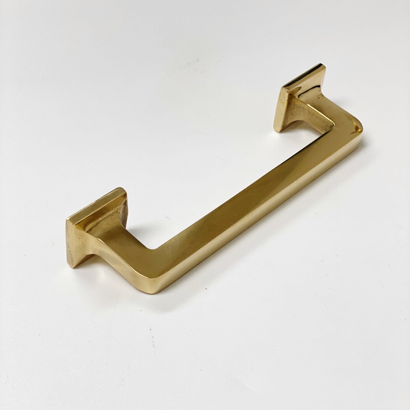 Unlacquered Brass "Eloise" Mission Style Drawer Pull | Pulls