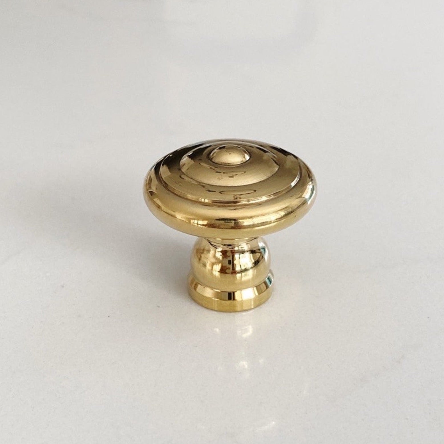 Unlacquered Brass "Emmeline" Cabinet Knobs and Drawer Pull - Forge Hardware Studio