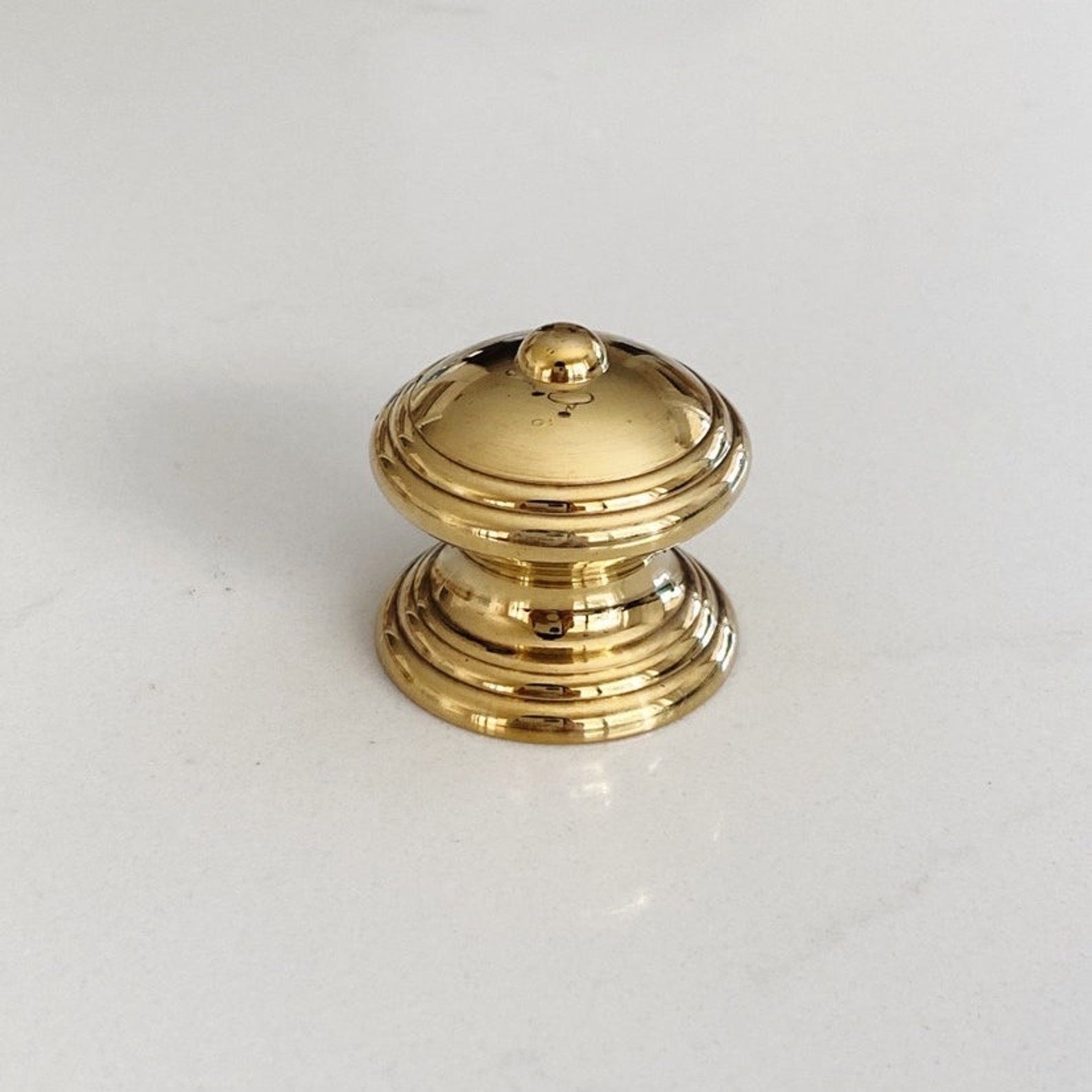 Unlacquered Brass "Emmeline" Cabinet Knobs and Drawer Pull - Forge Hardware Studio