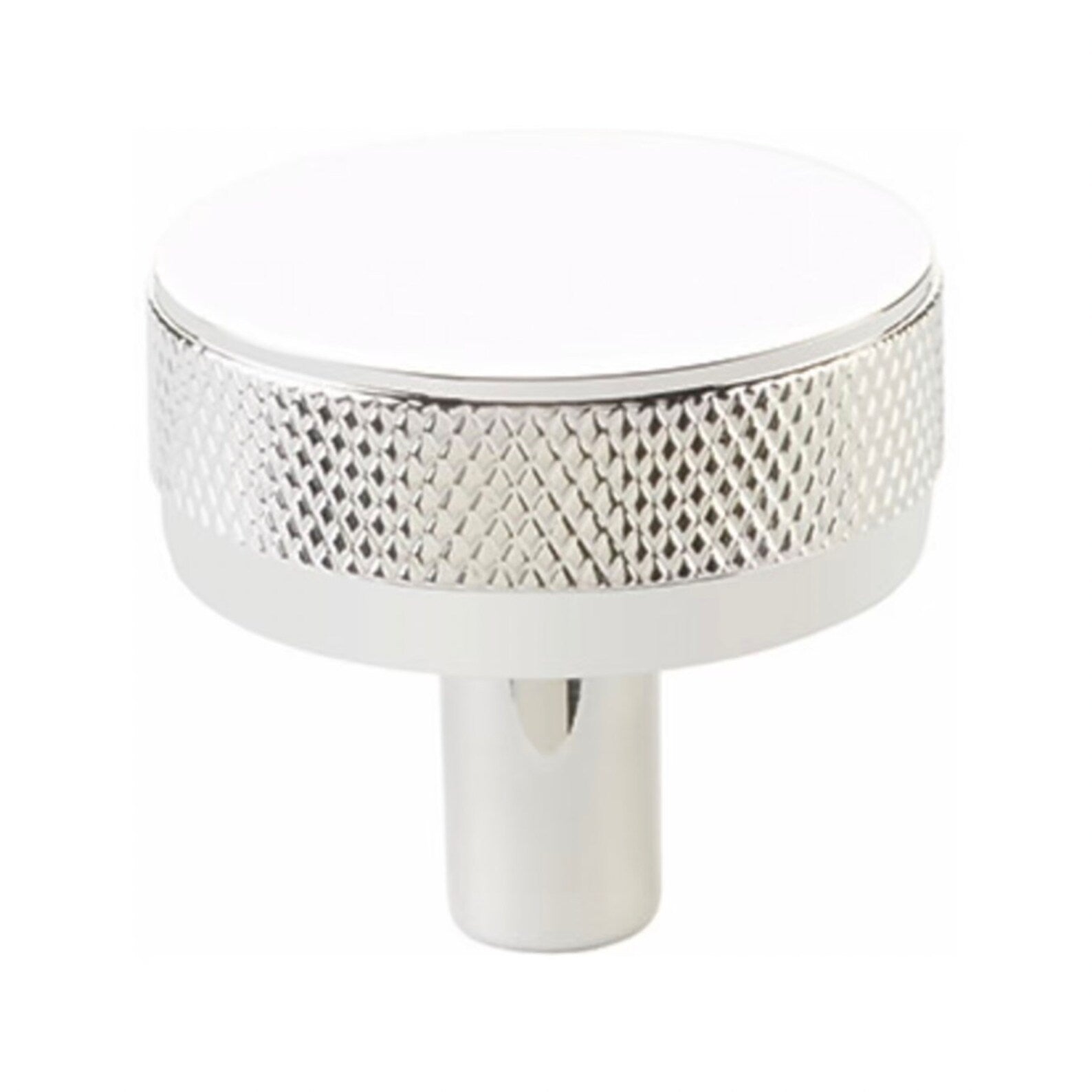 Knurled "U-Shaped" Polished Nickel Cabinet Knobs and Drawer Pulls - Forge Hardware Studio