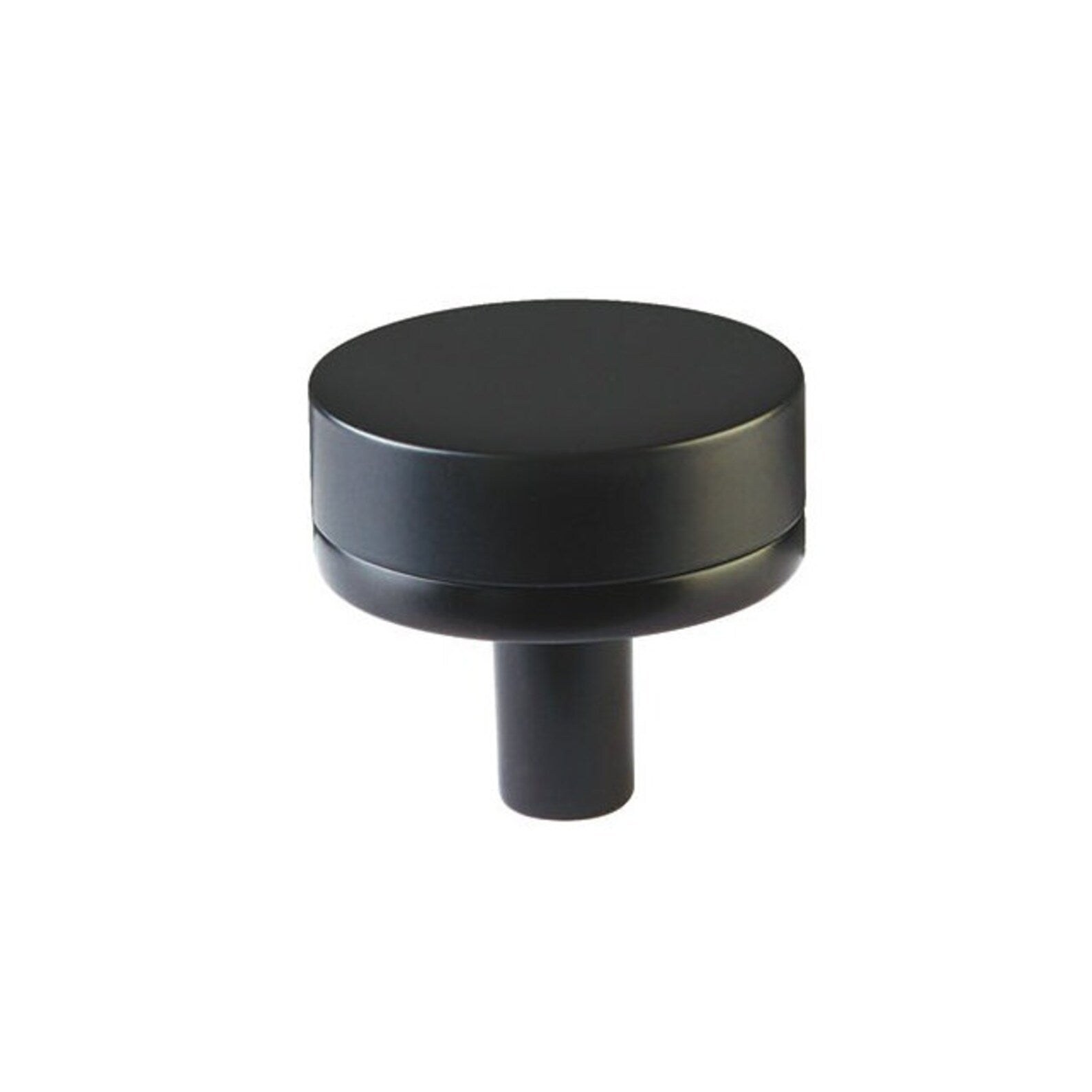 Smooth "Converse No.2" Matte Black Cabinet Knobs and Drawer Pulls