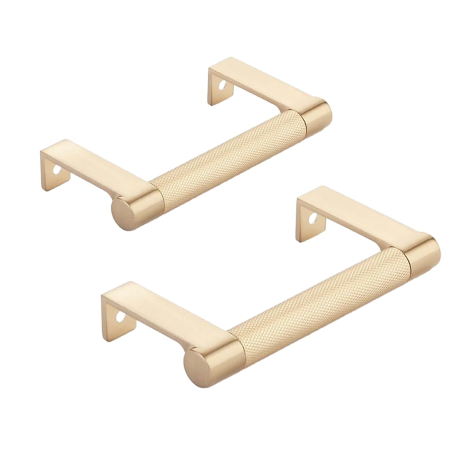Champagne Bronze "Converse" Knurled Edge Tab Drawer Pulls - Industry Hardware