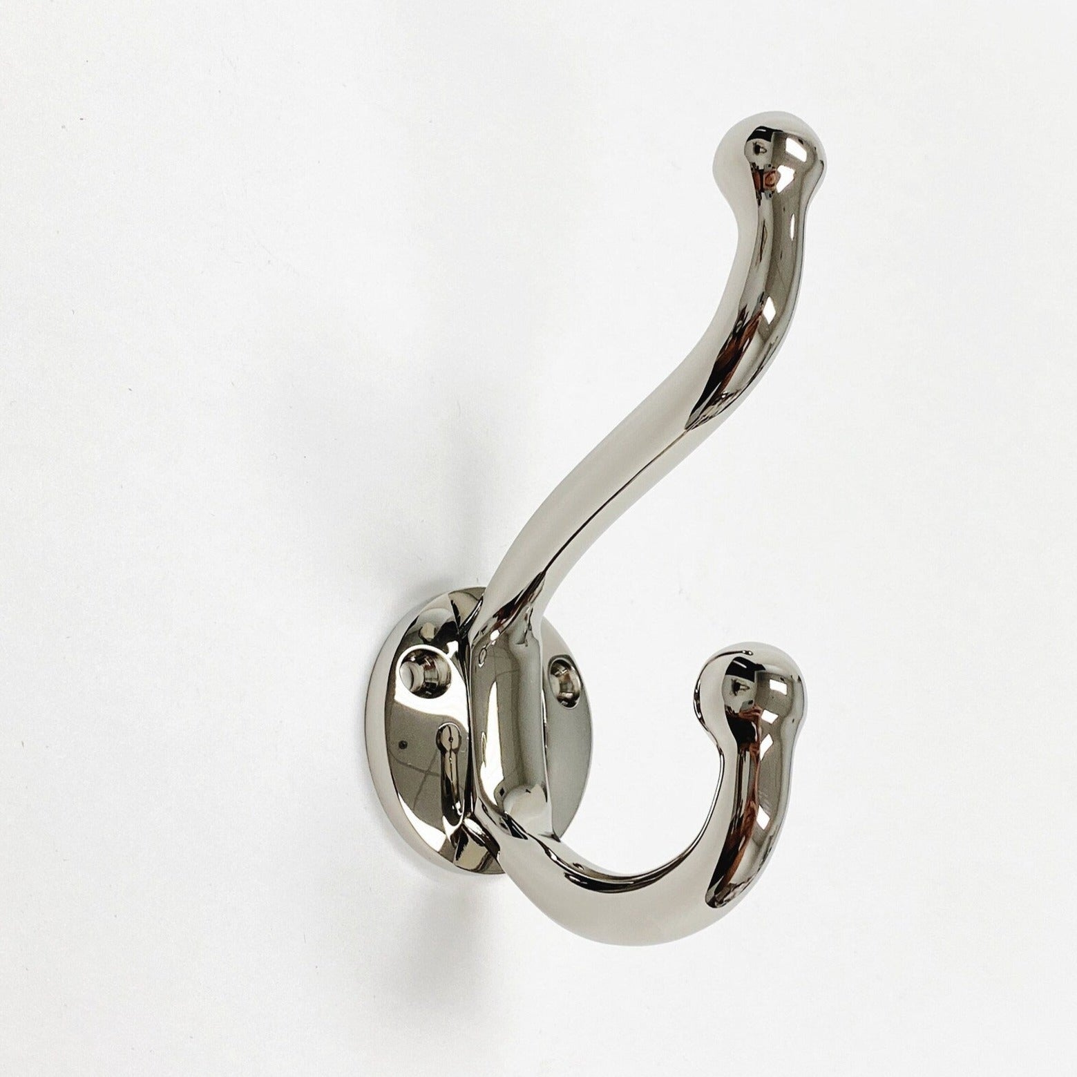 Polished Nickel "Heritage" Wall Hook, Brass Wall Coat Hook