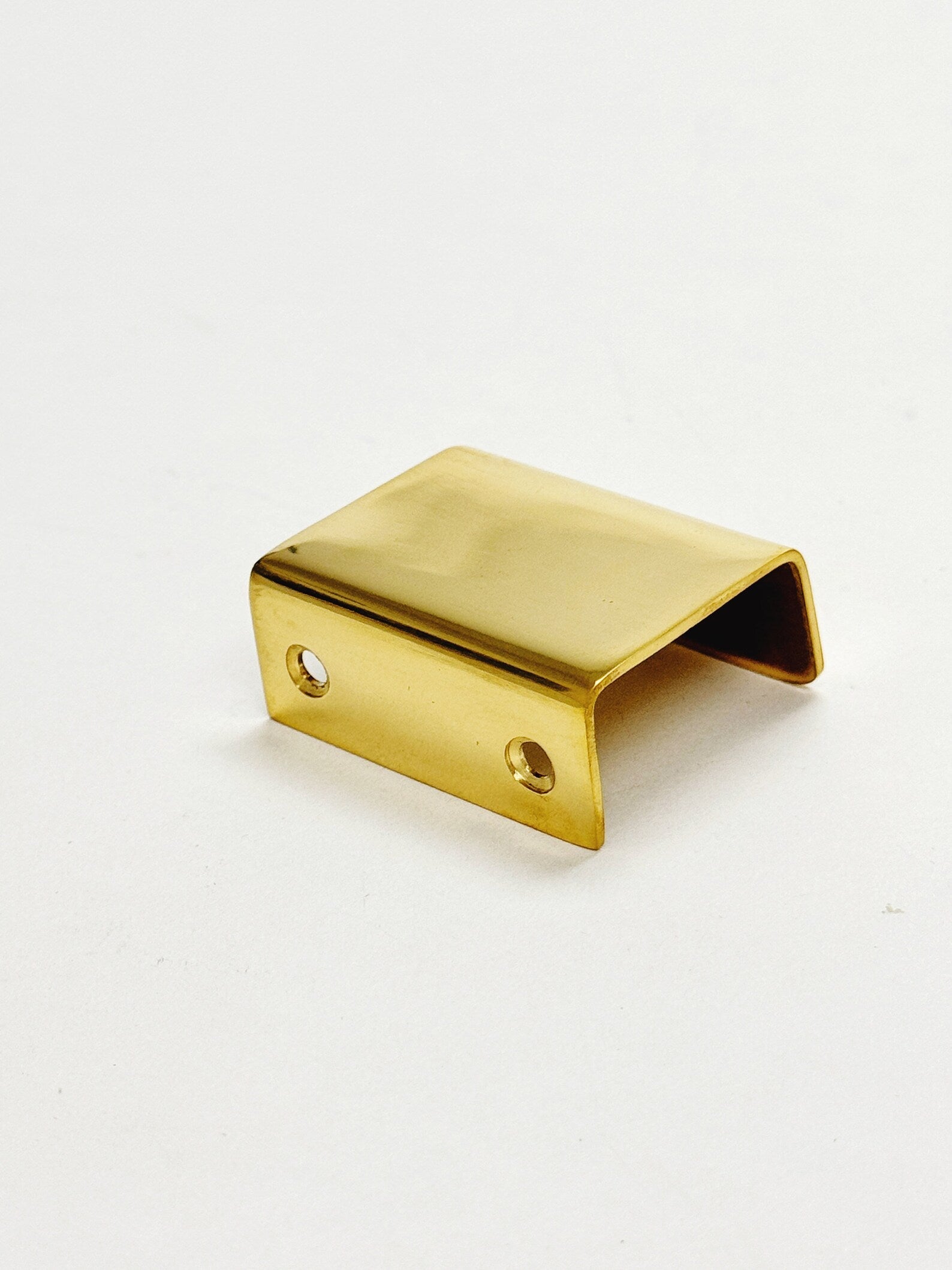 Unlacquered Brass "Patina" Edge Drawer Pulls - Forge Hardware Studio