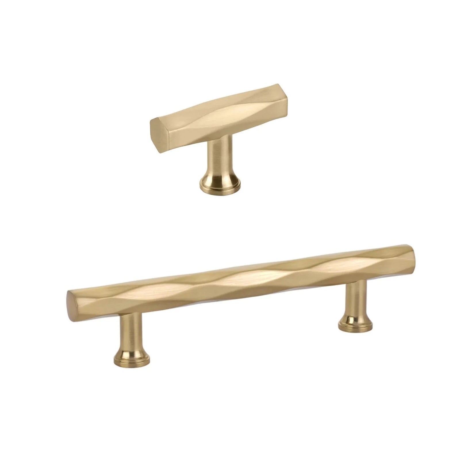 "American Designer" T-Bar Drawer Pulls in Satin Brass | Pulls