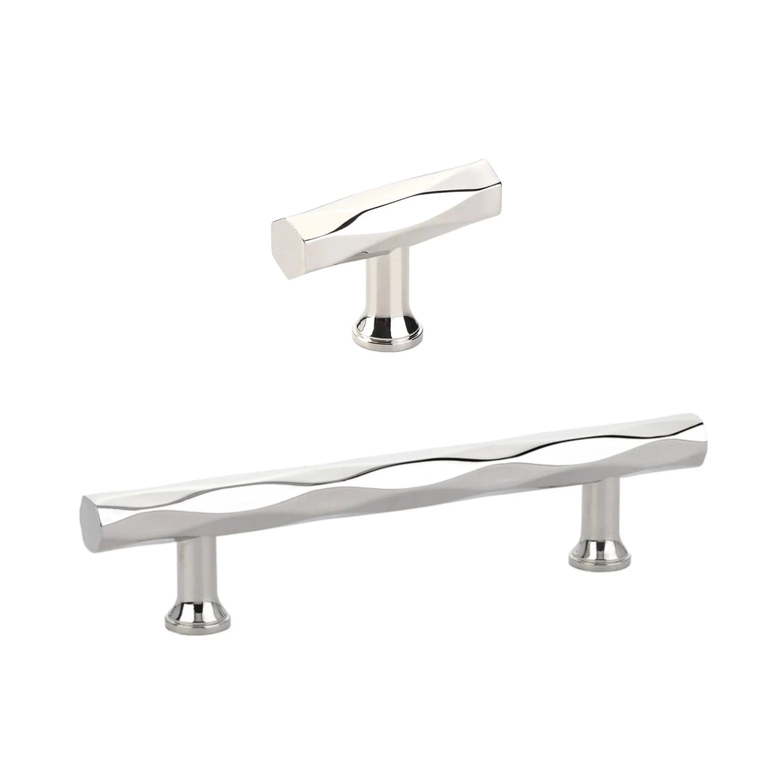 "American Designer" T-Bar Drawer Pulls in Polished Nickel | Pulls