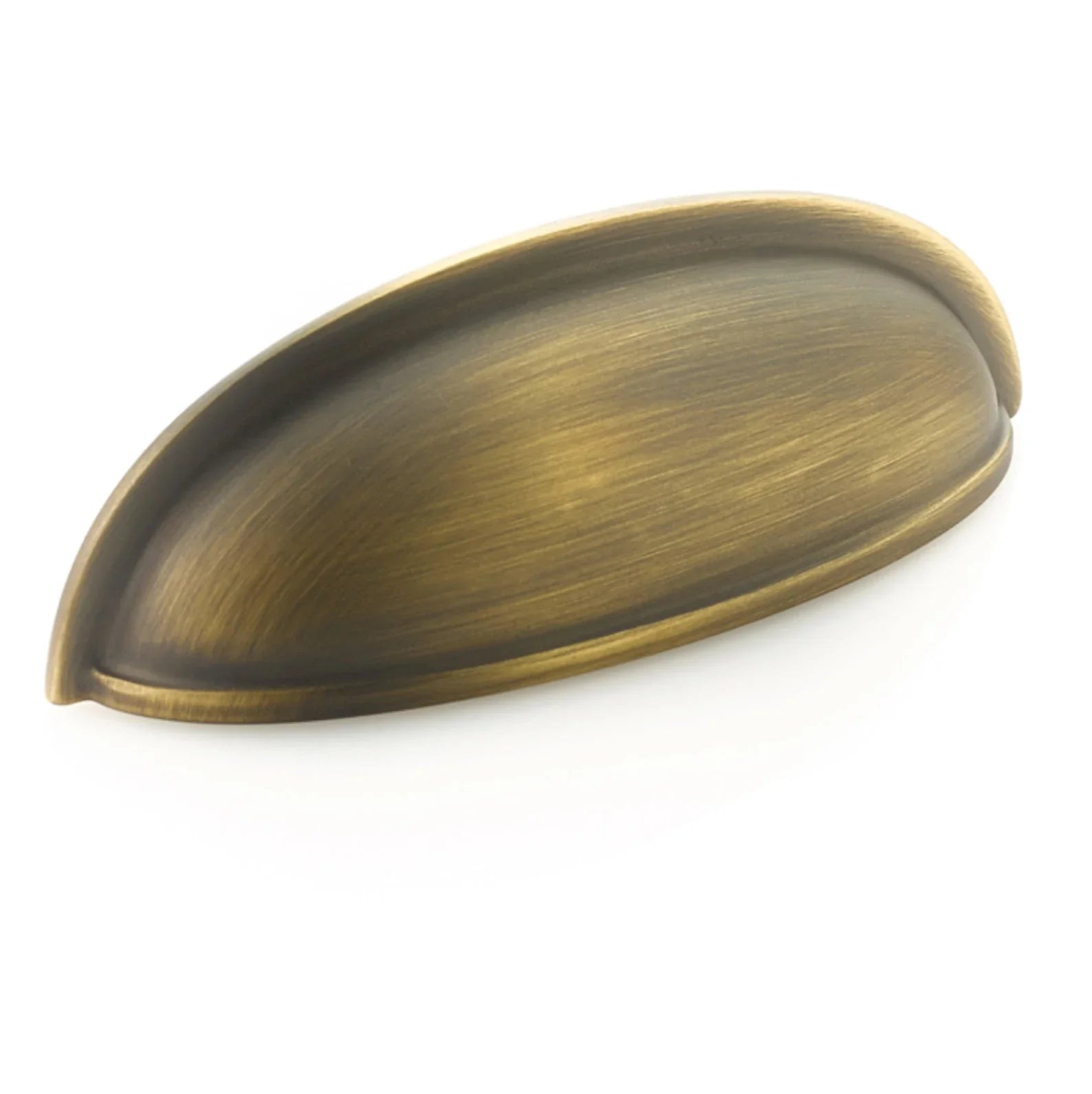 Traditional "Joy" Drawer Pulls in Satin Antique Brass - Forge Hardware Studio