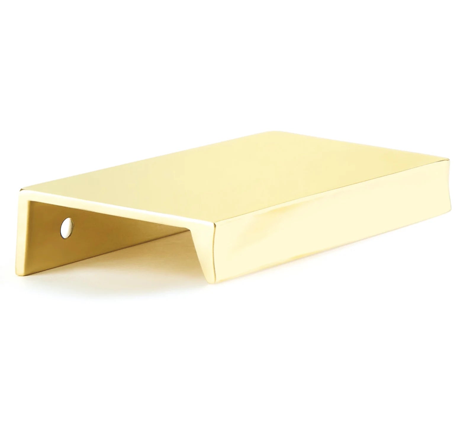 Unlacquered Brass "Parker" Edge Drawer Pull | Pulls