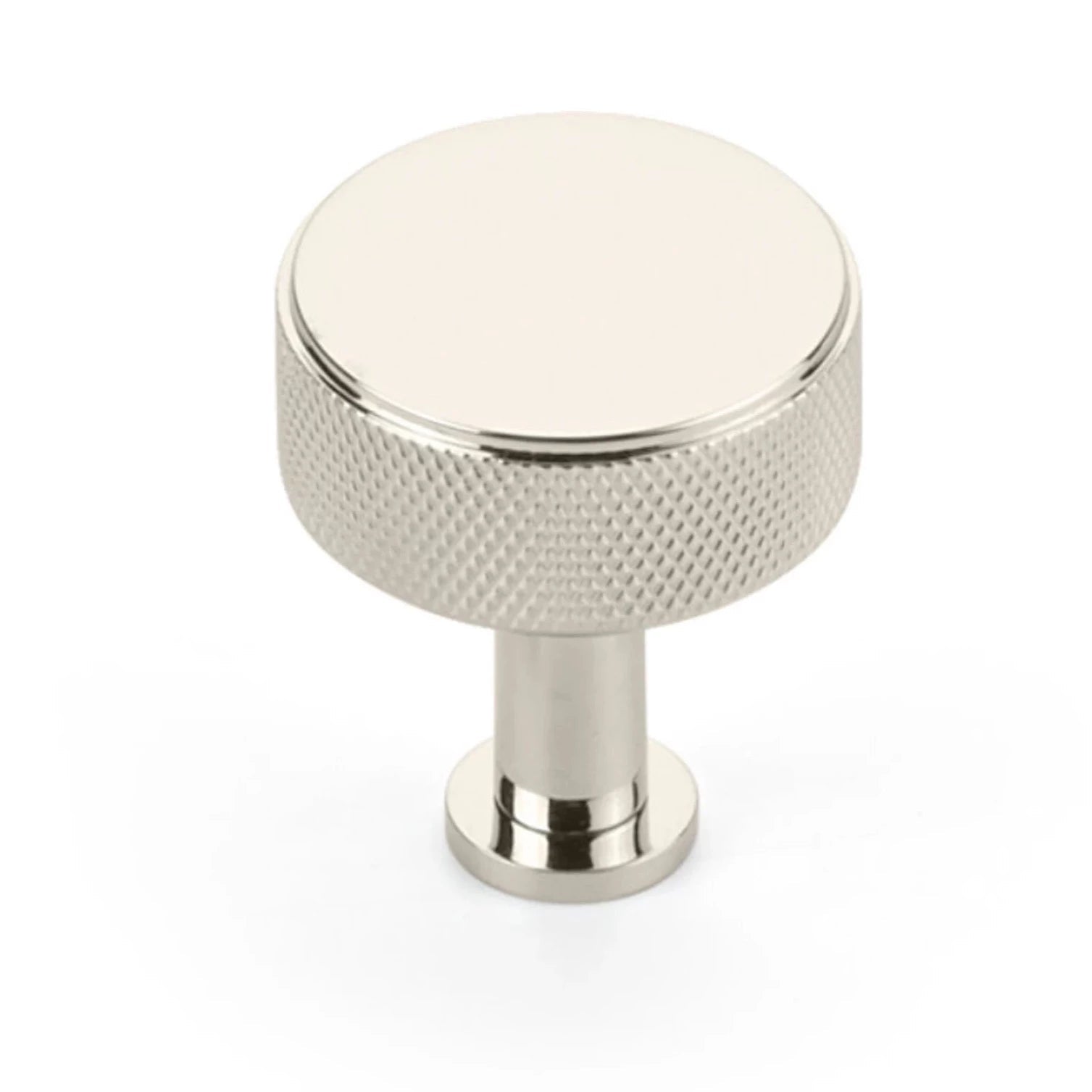 Polished Chrome "Maison" Knurled Drawer Pulls and Cabinet Knobs with Optional Backplate - Forge Hardware Studio