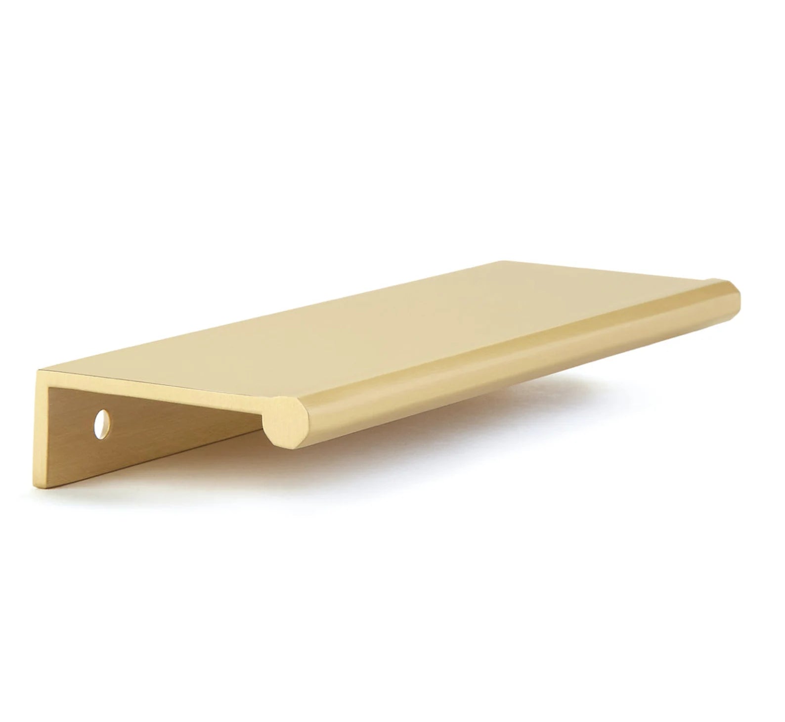 Satin Brass "Porter" Edge Drawer Pull | Pulls