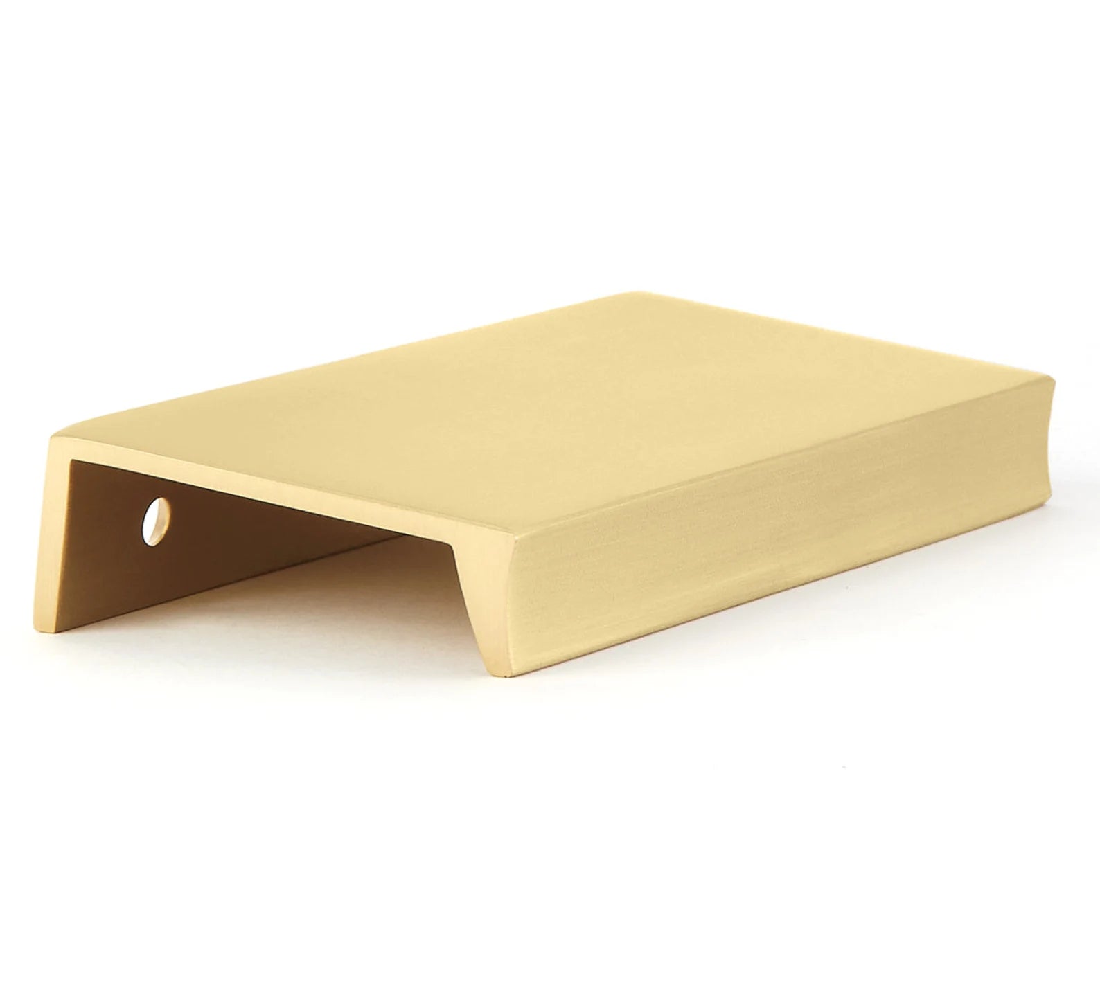 Satin Brass "Parker" Edge Drawer Pull | Pulls