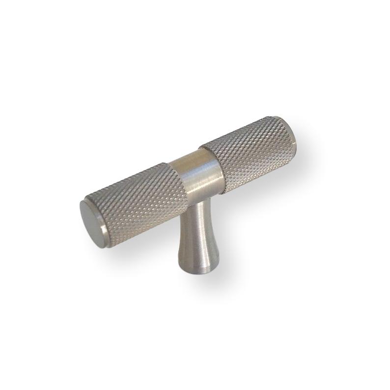 Brushed Nickel Solid "Texture" Knurled Drawer Pulls and Knobs | Pulls