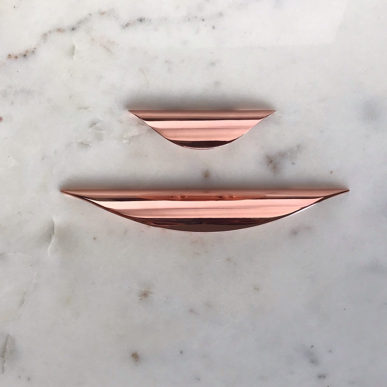 Luna Cabinet Knobs-Polished Copper Drawer Pull-Cabinet Handle | Pulls