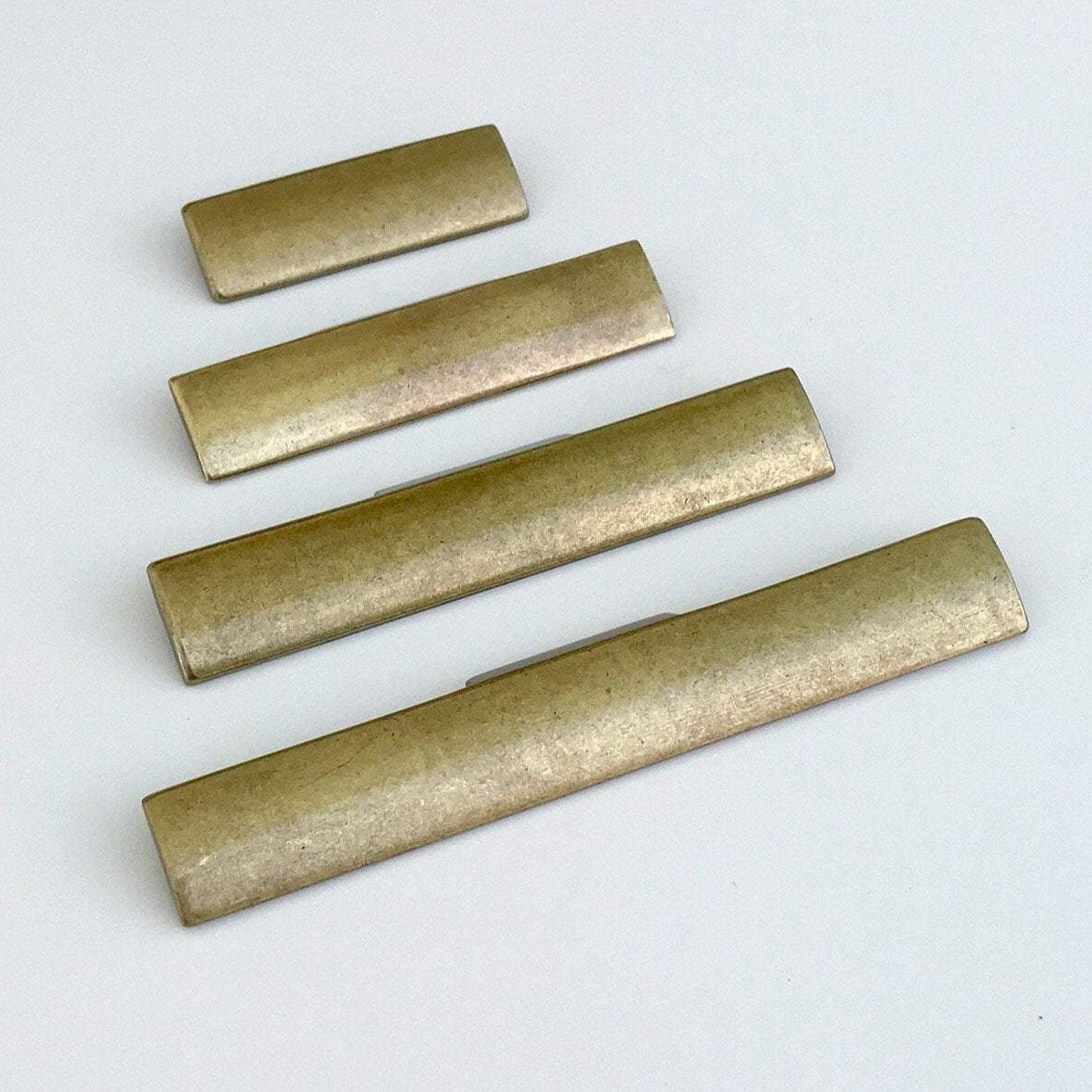 Rectangular "Dara" Aged Brass Drawer Pulls - Cabinet Handles | Pulls