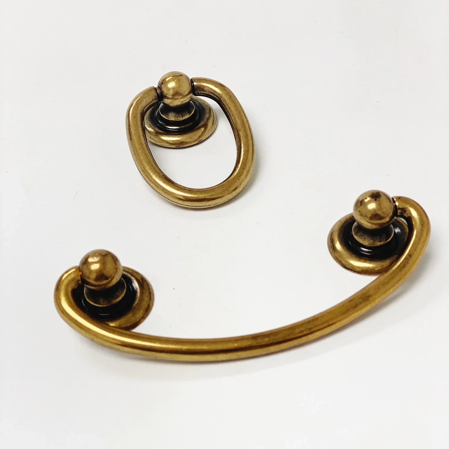 Brass Ring Pulls "Oval" Hardware Cabinet Pull Drawer Pull - Industry Hardware